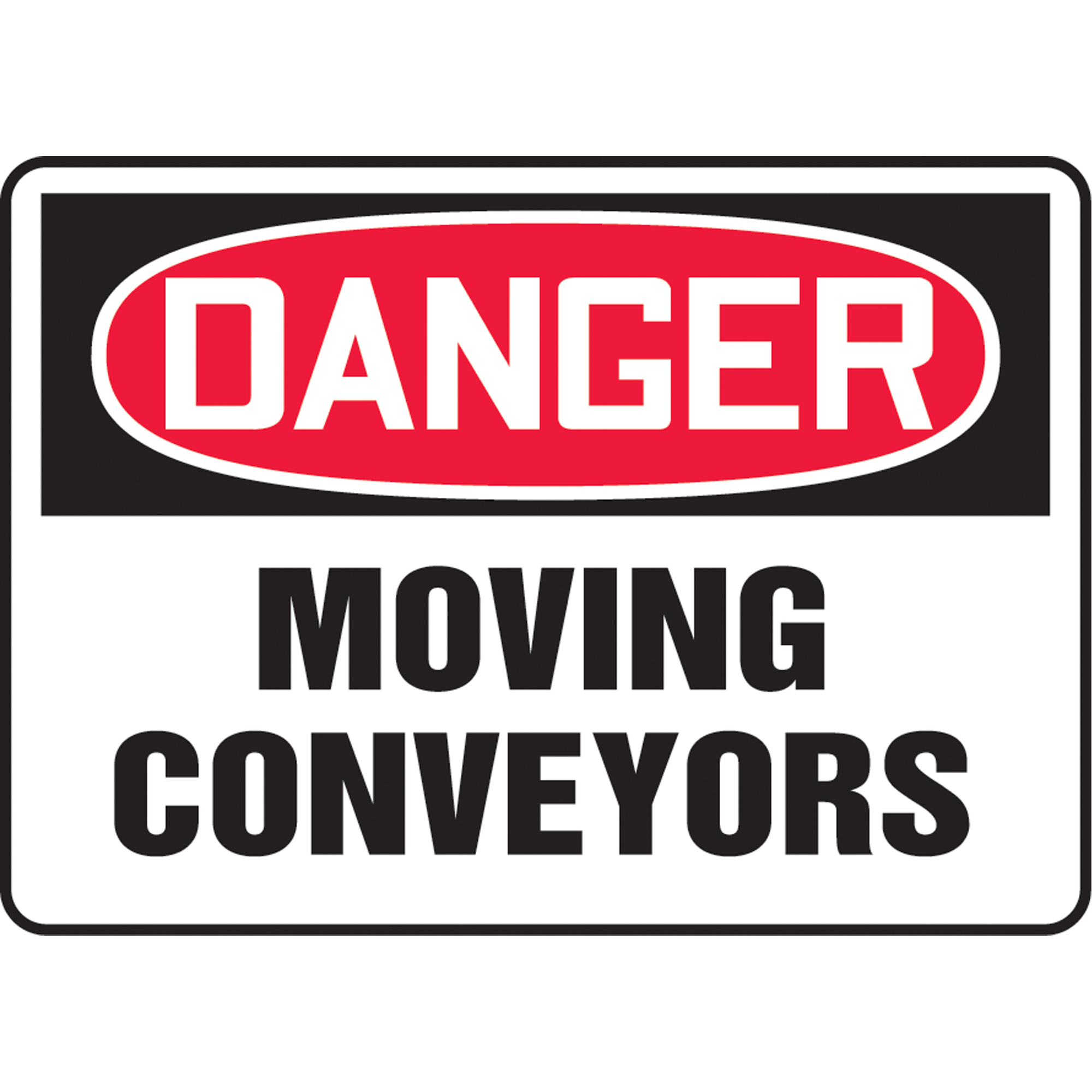 Enseigne « Moving Conveyors », 10" x 14", Vinyle, Anglais