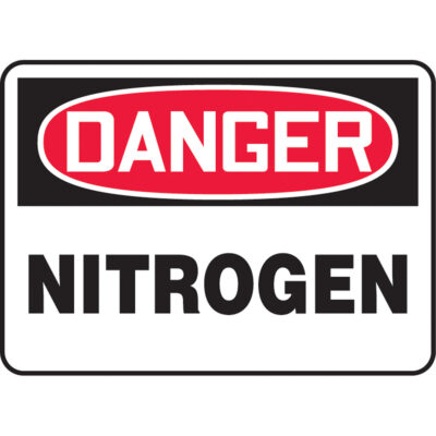 Enseigne « Nitrogen », 10" x 14", Aluminium, Anglais