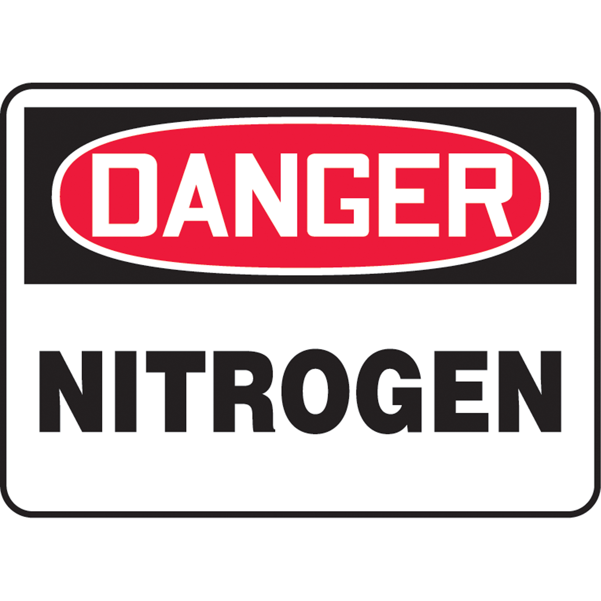 Enseigne « Nitrogen », 10" x 14", Aluminium, Anglais