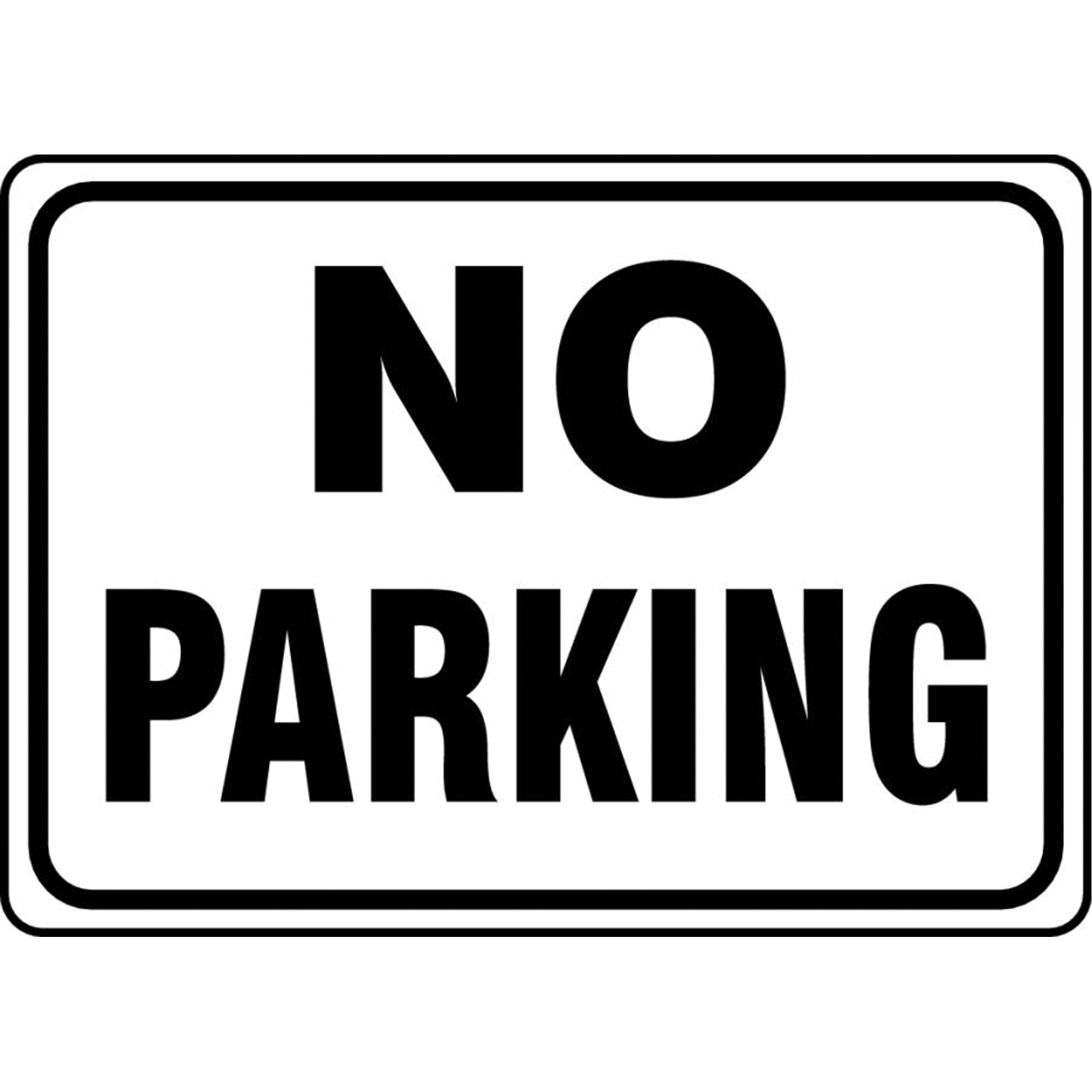 Enseigne « No Parking », 14" x 20", Aluminium, Anglais
