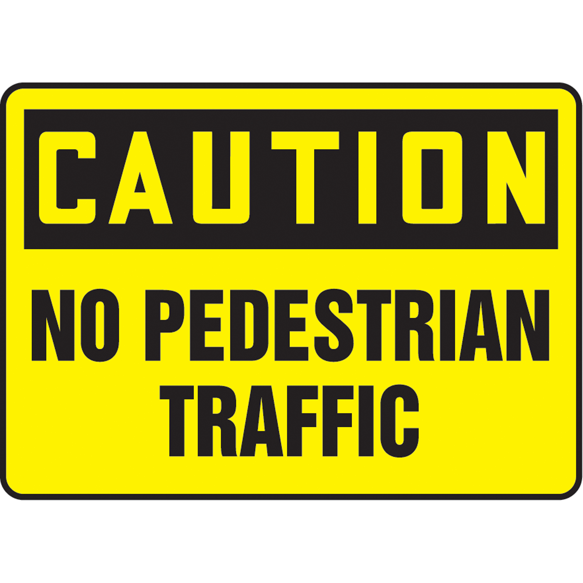 Enseigne « No Pedestrian Traffic », 10" x 14", Aluminium, Anglais