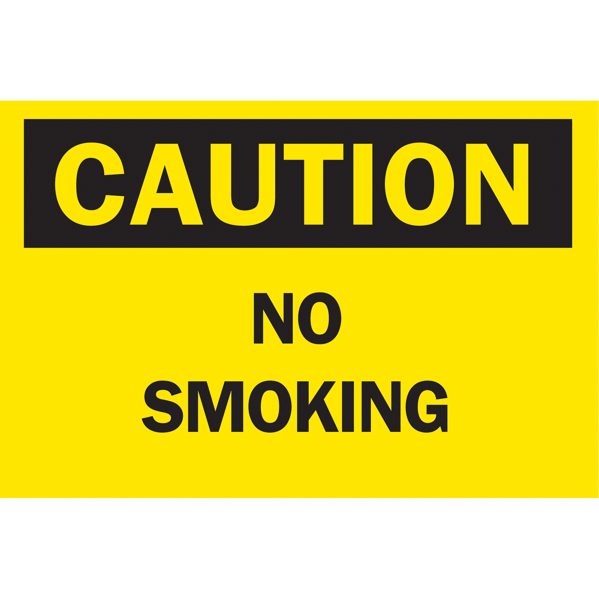 Enseigne « No Smoking », 10" x 14", Aluminium, Anglais