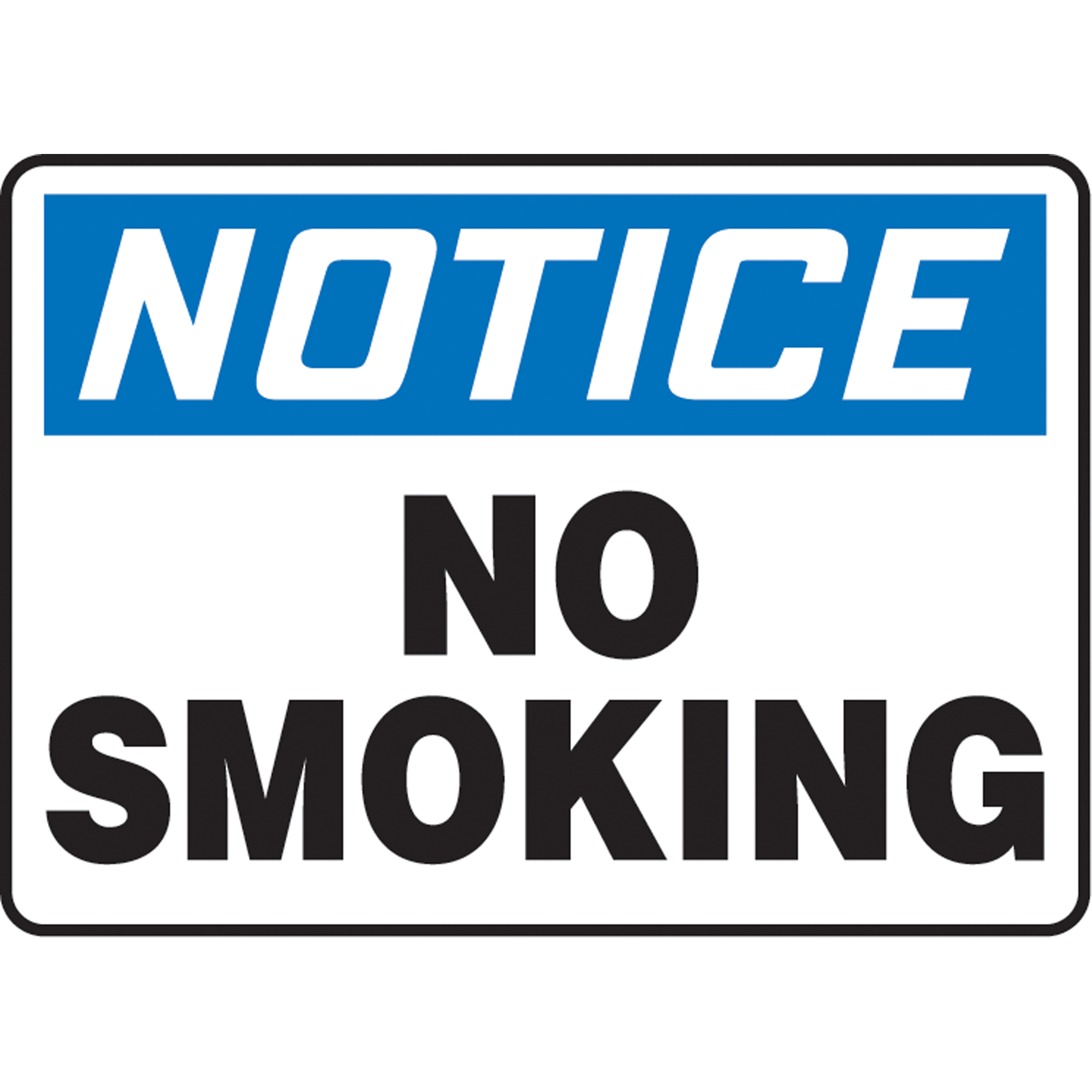 Enseigne « No Smoking », 10" x 14", Aluminium, Anglais