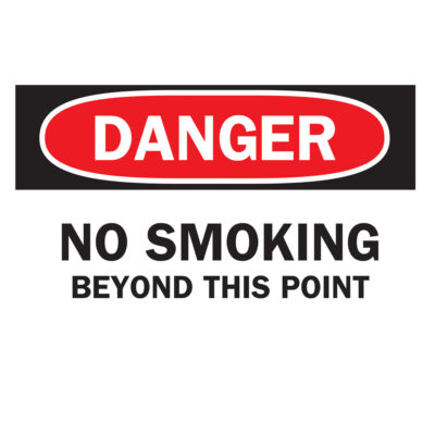 Enseigne « No Smoking », 10" x 14", Aluminium, Anglais