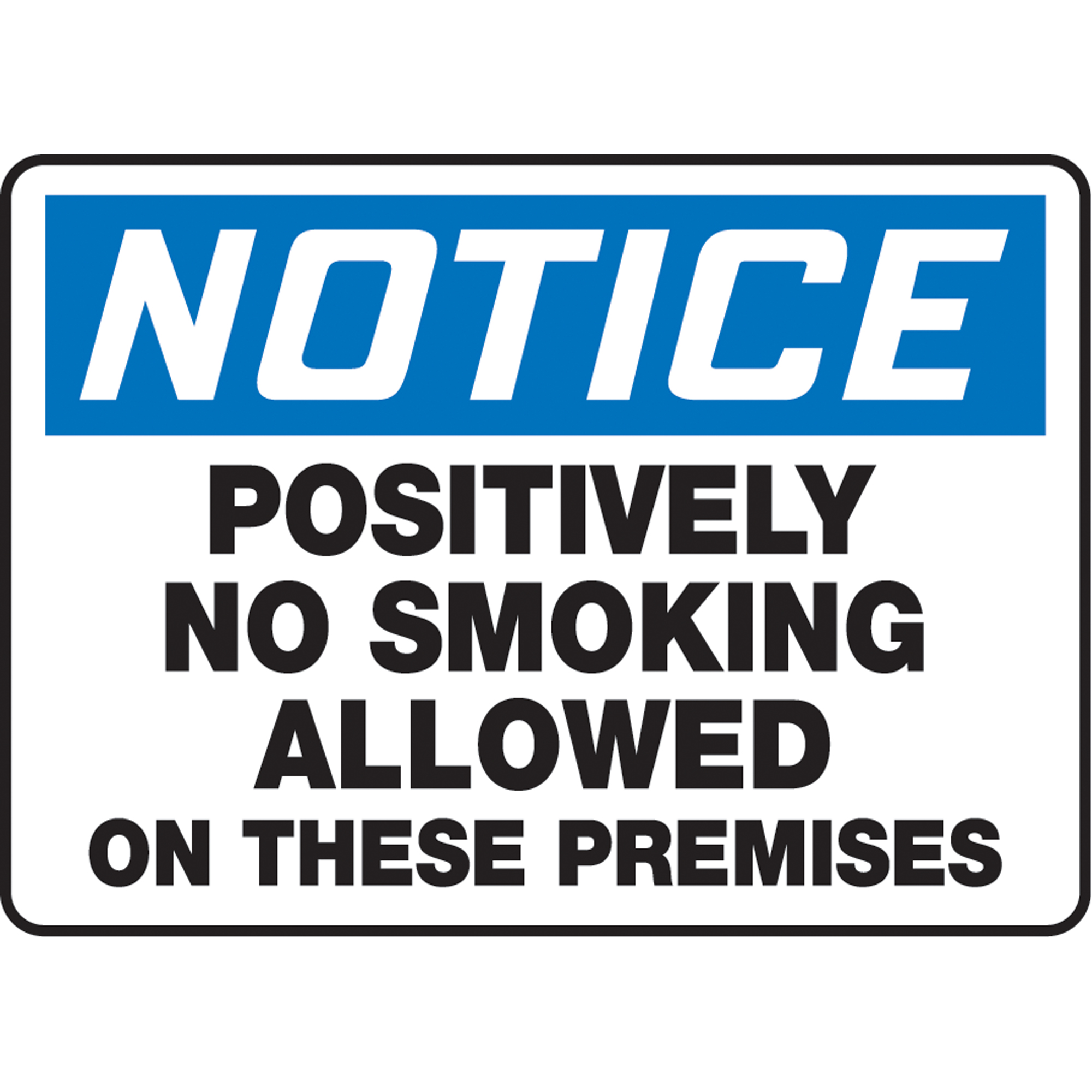 Enseigne « No Smoking Allowed », 10" x 14", Aluminium, Anglais