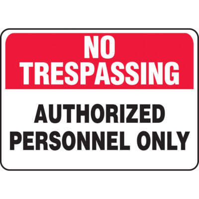 Enseigne « No Trespassing », 10" x 14", Aluminium, Anglais