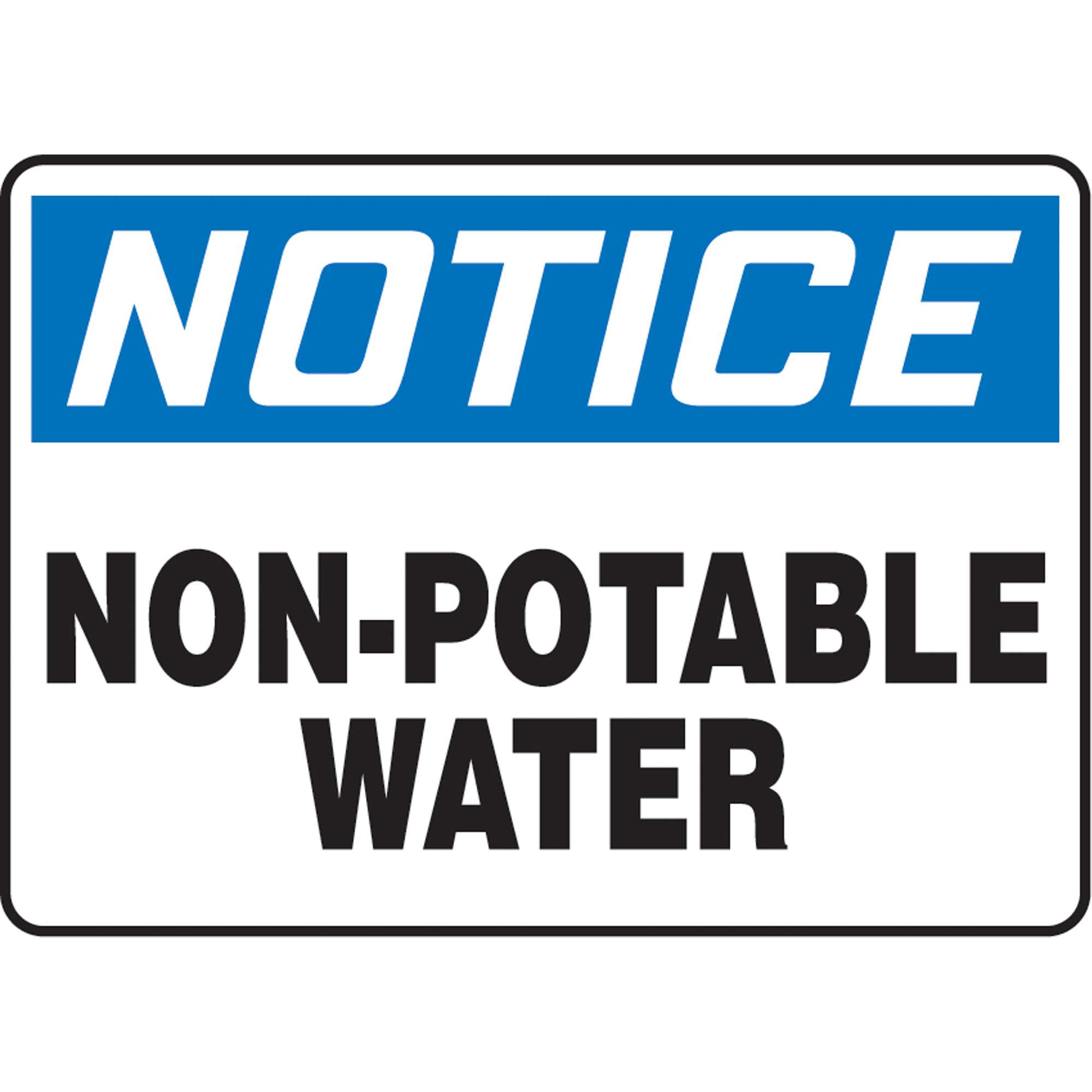 Enseigne « Non-Potable Water », 10" x 14", Aluminium, Anglais