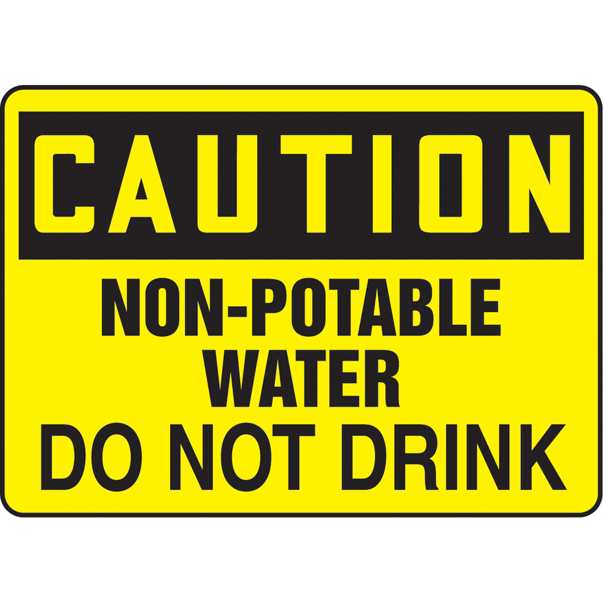 Enseigne « Non-Potable Water », 10" x 14", Vinyle, Anglais