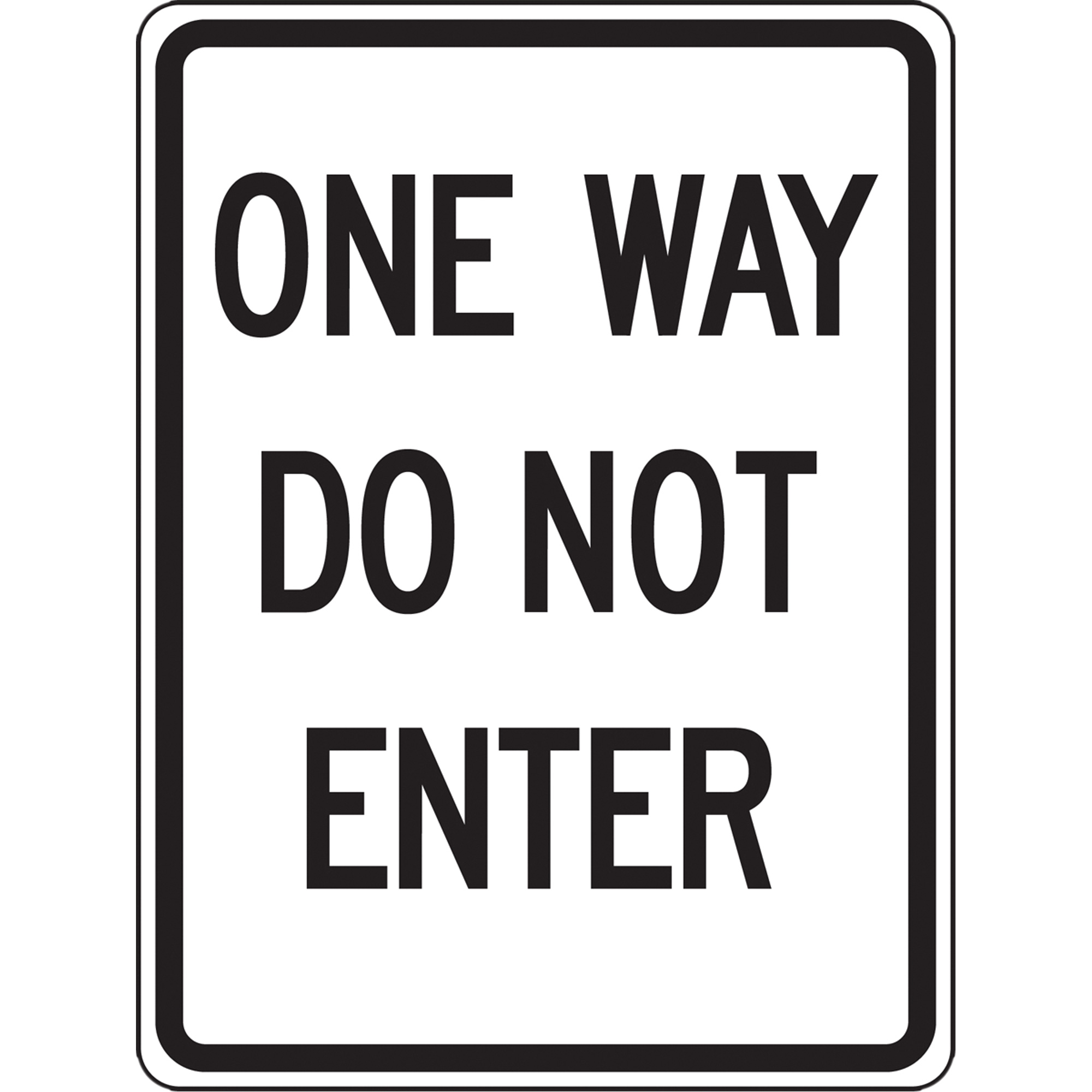 Enseigne « One Way », 24" x 18", Aluminium, Anglais