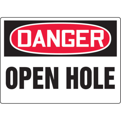 Enseigne « Open Hole », 10" x 14", Aluminium, Anglais