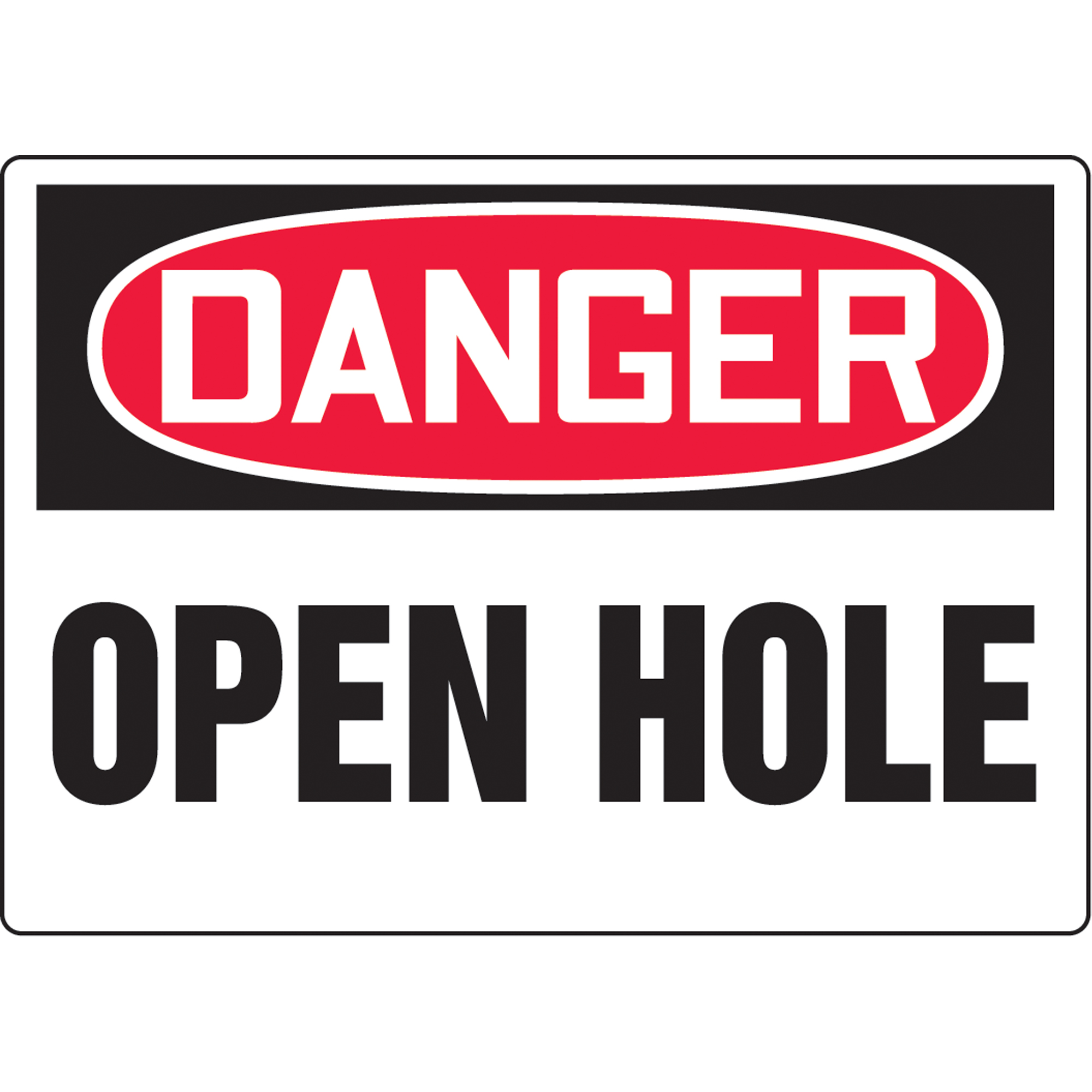 Enseigne « Open Hole », 10" x 14", Aluminium, Anglais