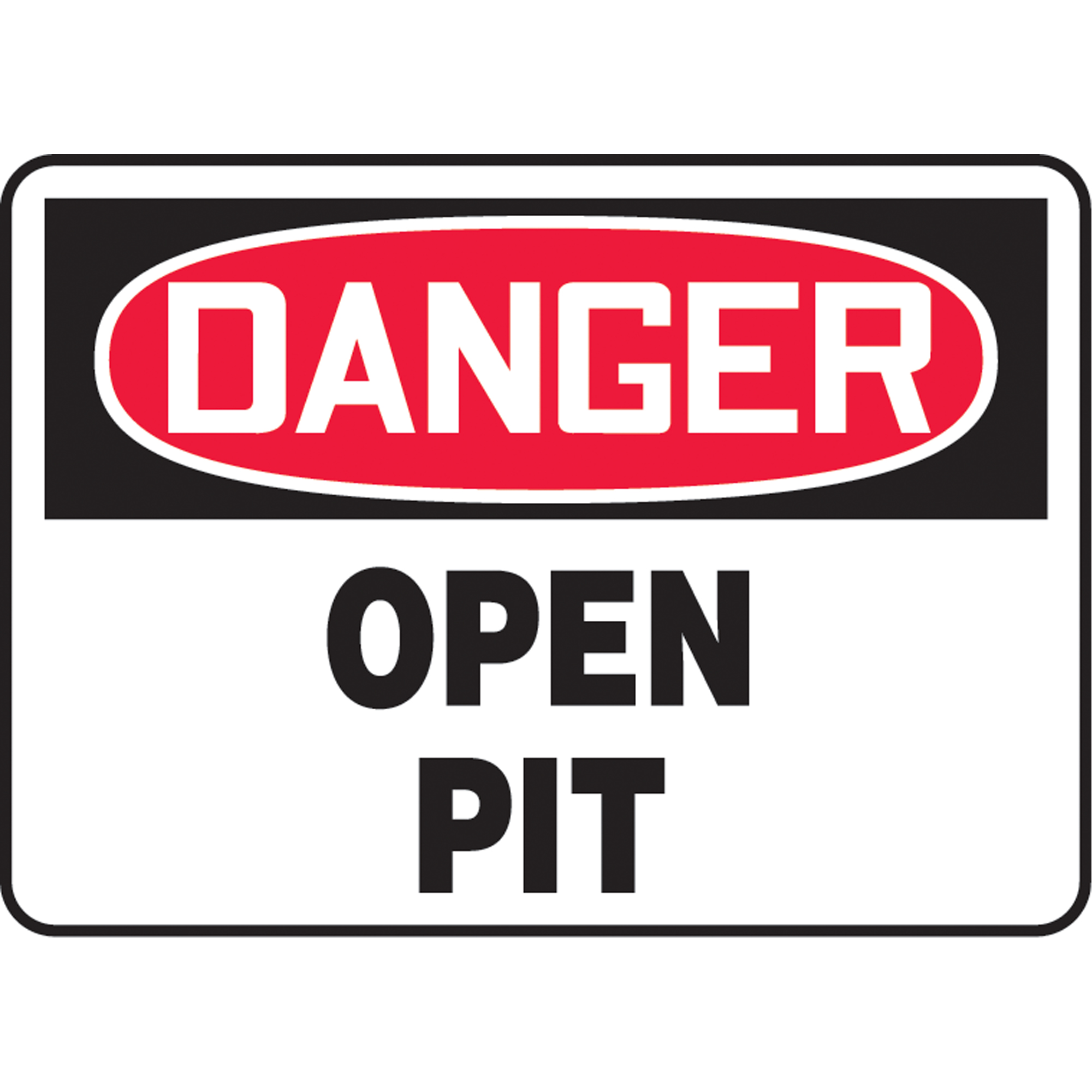 Enseigne « Open Pit », 10" x 14", Aluminium, Anglais