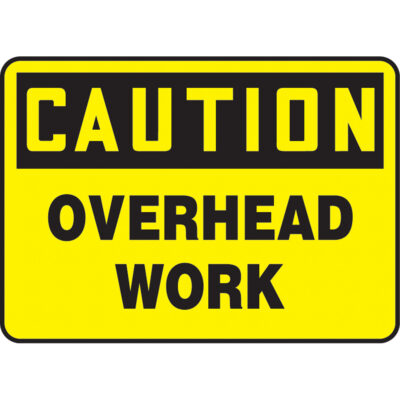Enseigne « Overhead Work », 10" x 14", Aluminium, Anglais