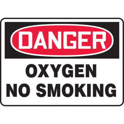 Enseigne « Oxygen », 10" x 14", Plastique, Anglais