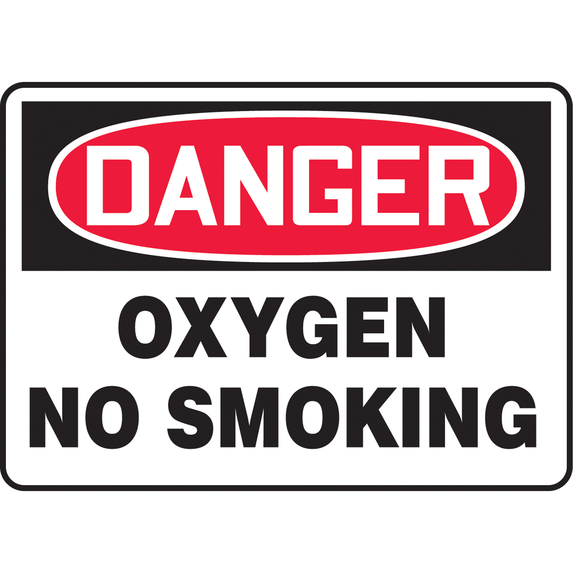 Enseigne « Oxygen », 10" x 14", Plastique, Anglais