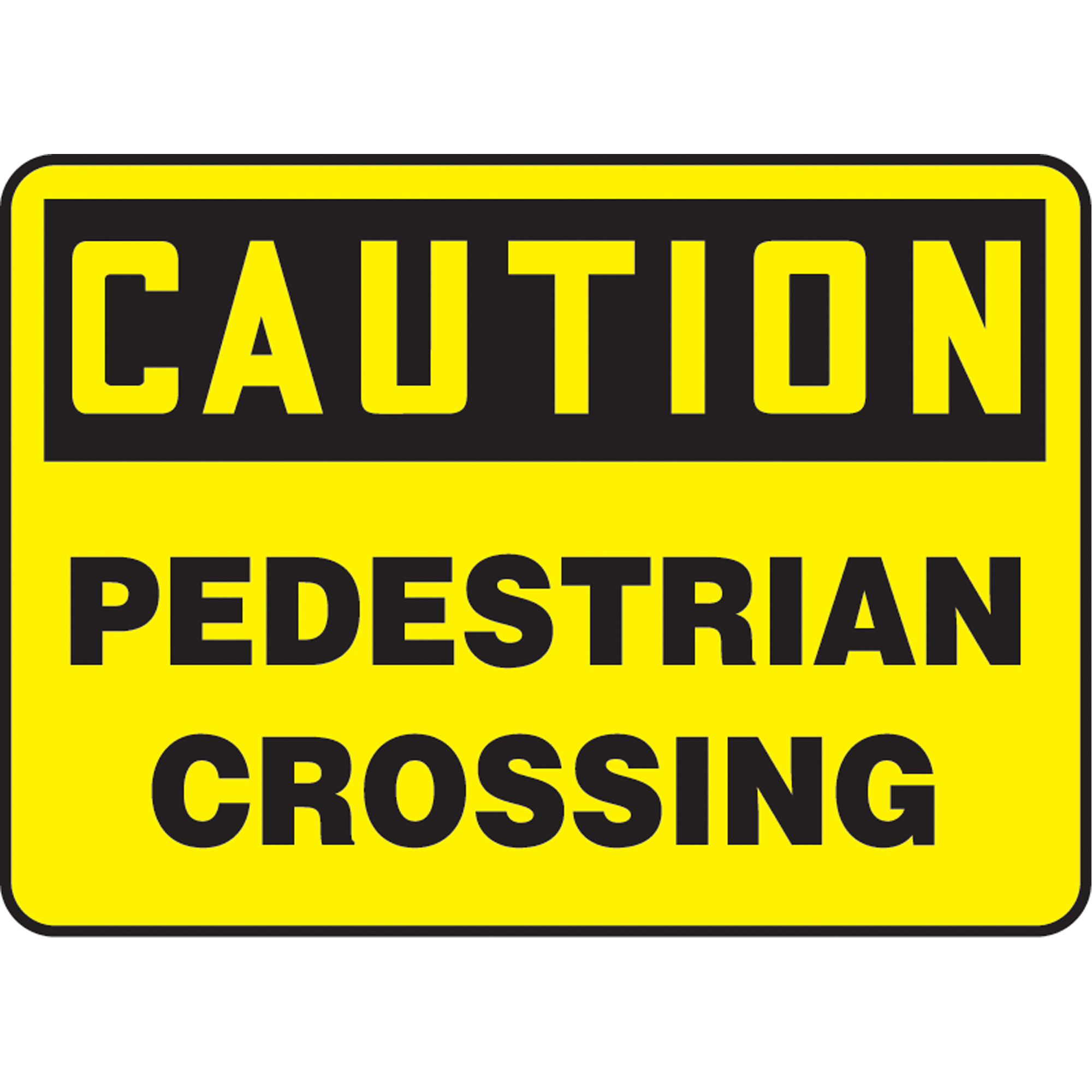 Enseigne « Pedestrian Crossing », 10" x 14", Vinyle, Anglais