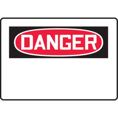 Enseigne personnalisable « Danger », 10" x 14", Aluminium, Bilingue