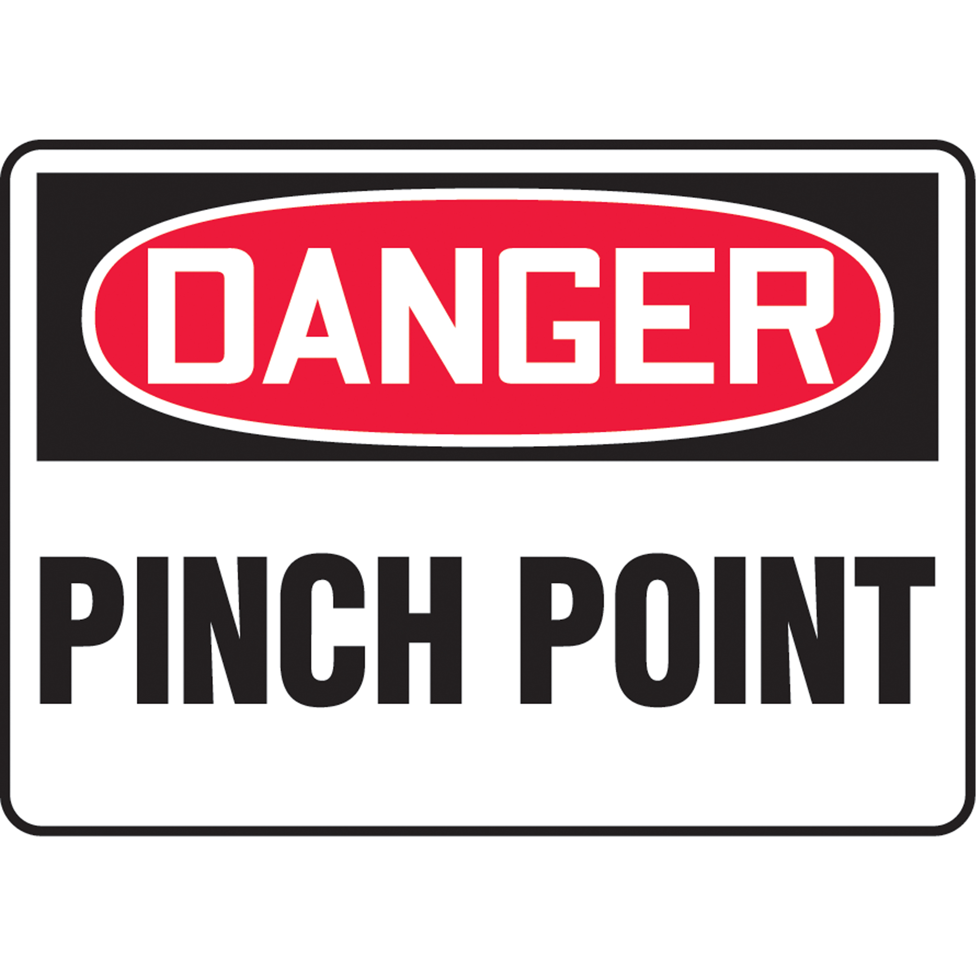 Enseigne « Pinch Point », 10" x 14", Aluminium, Anglais