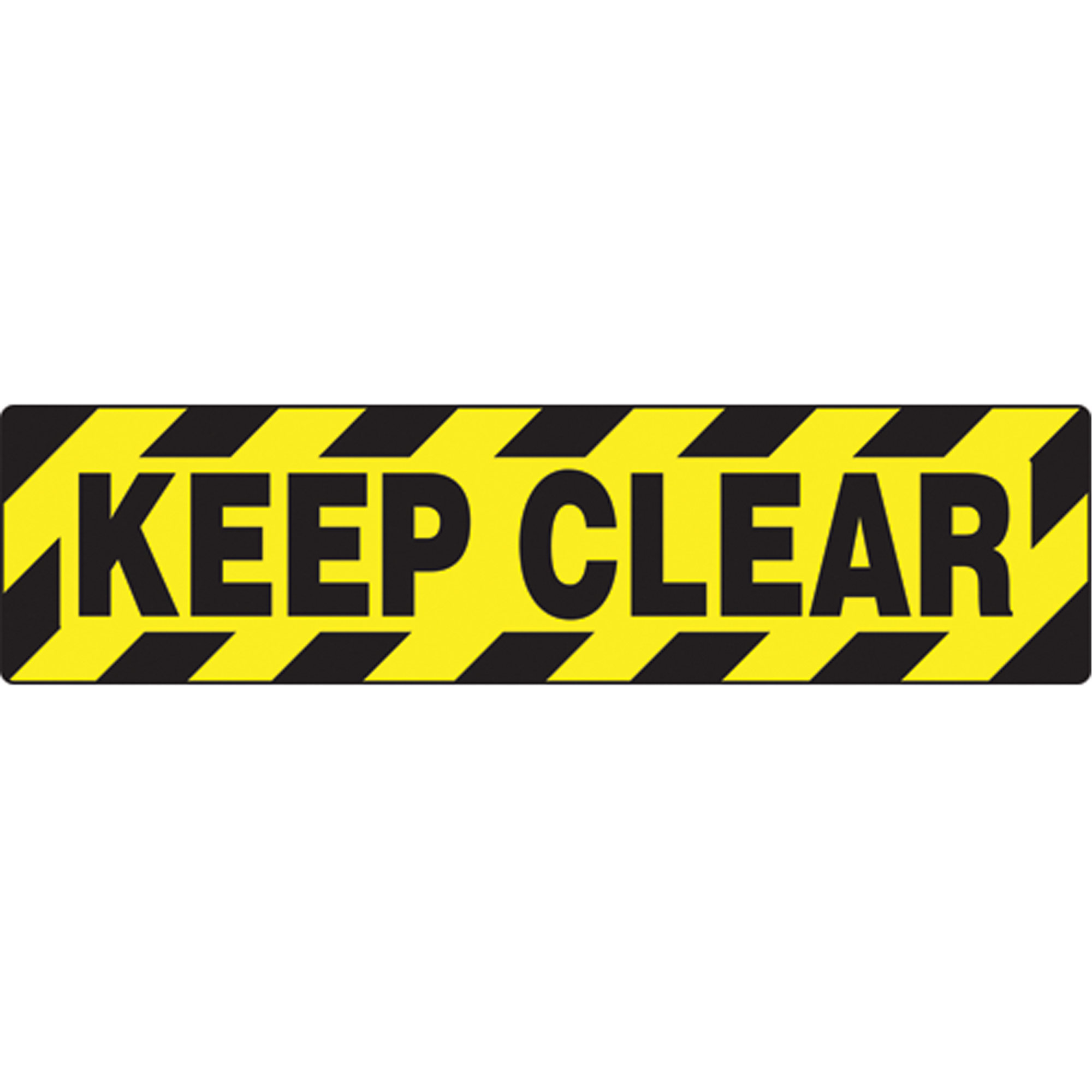 Enseigne pour plancher « Keep Clear » Skid-GardMC, Adhésif, Anglais