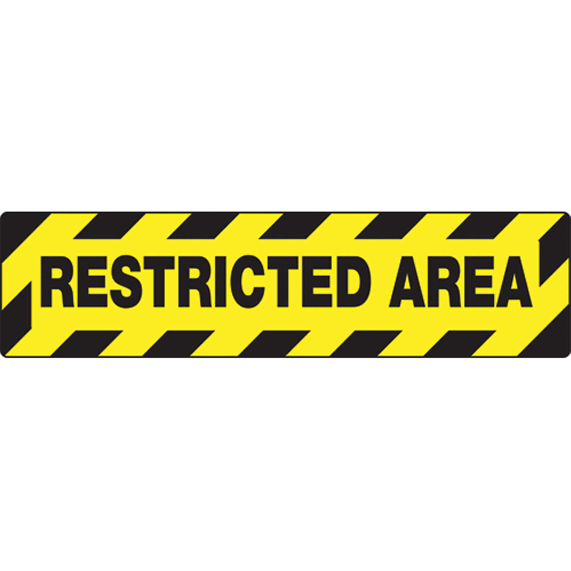 Enseigne pour plancher « Restricted Area » Skid-GardMC, Adhésif, Anglais