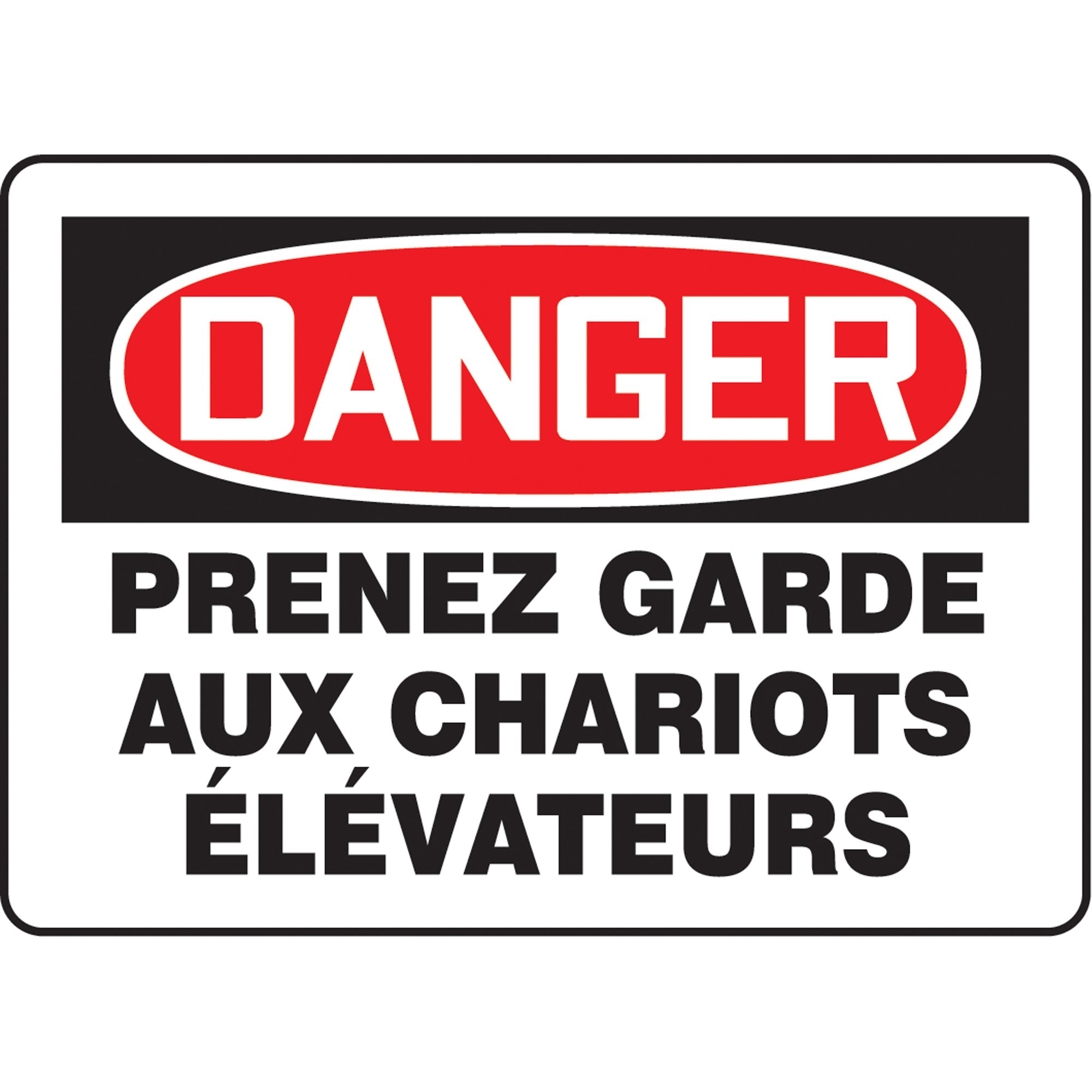 Enseigne « Prenez garde aux chariots élévateurs », 10" x 14", Vinyle, Français