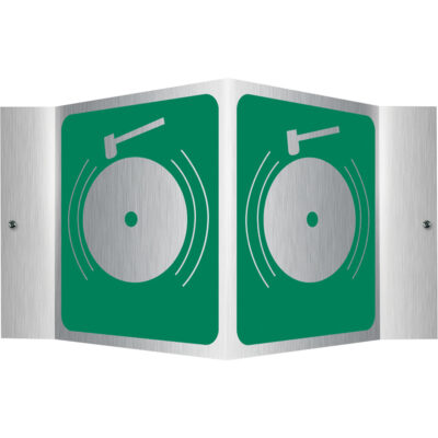 Enseigne ProjectionMC - alarme d'urgence, 6" x 5", Aluminium, Pictogramme