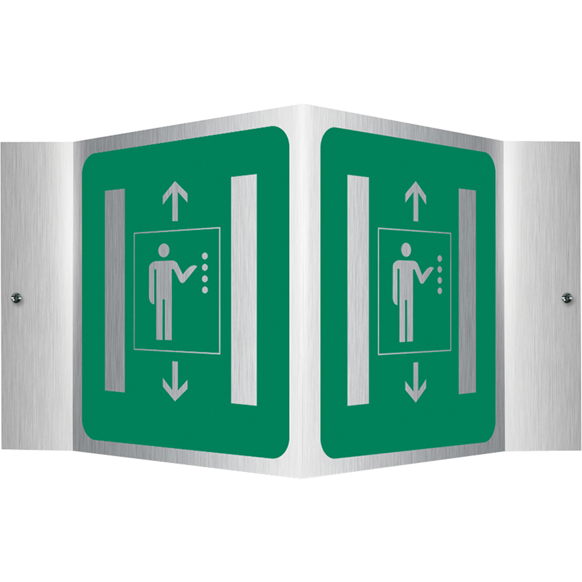 Enseigne ProjectionMC - ascenseur, 6" x 5", Aluminium, Pictogramme