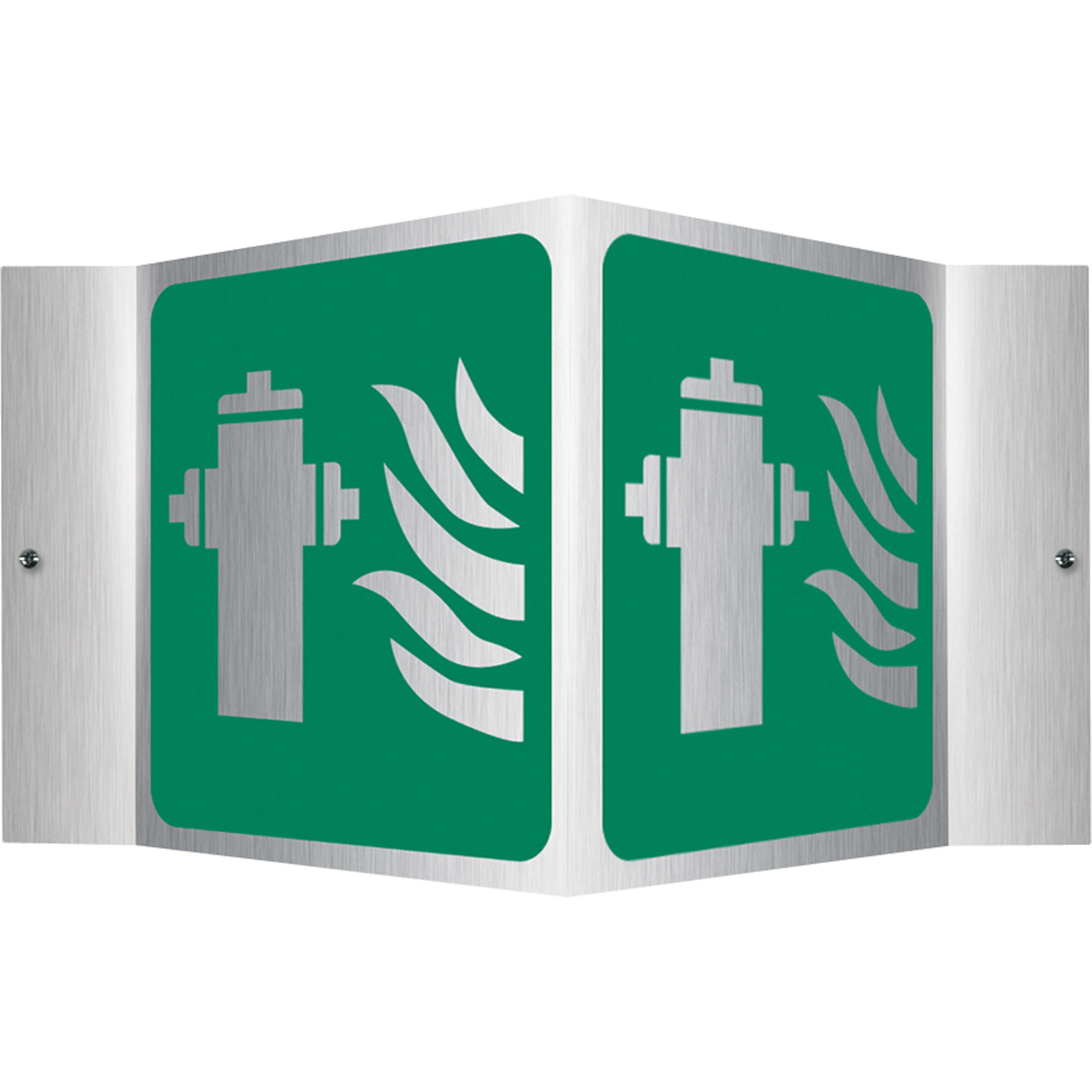 Enseigne ProjectionMC - borne d'incendie, 6" x 5", Aluminium, Pictogramme