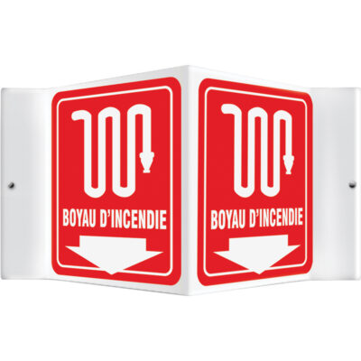 Enseigne ProjectionMC « Boyau d'incendie », 6" x 5", Plastique, Français avec pictogramme