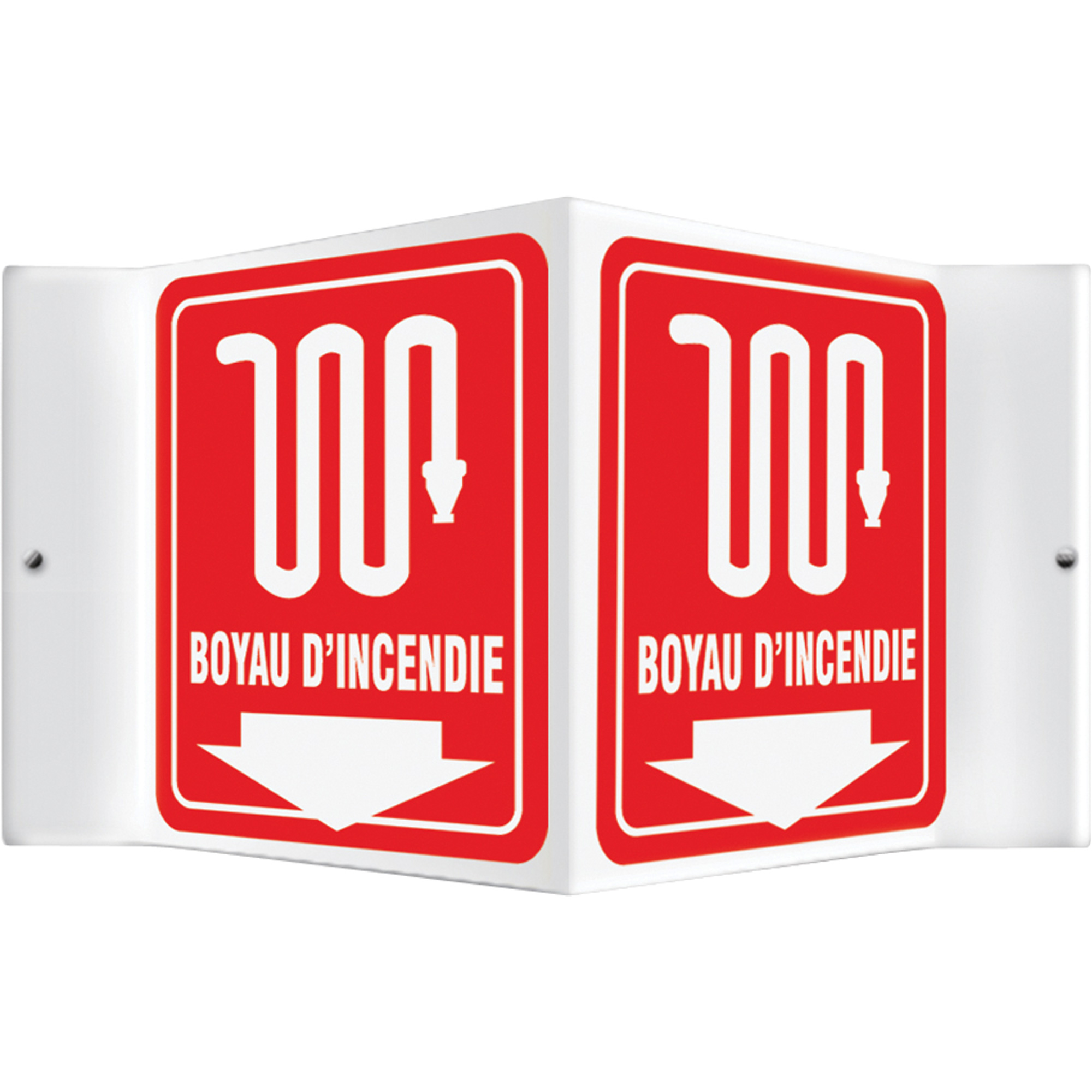 Enseigne ProjectionMC « Boyau d'incendie », 6" x 5", Plastique, Français avec pictogramme