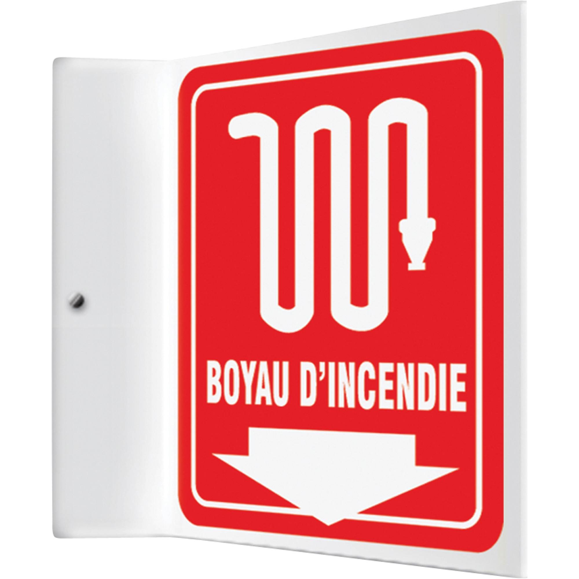 Enseigne ProjectionMC « Boyau d'incendie », 8" x 8", Plastique, Français avec pictogramme