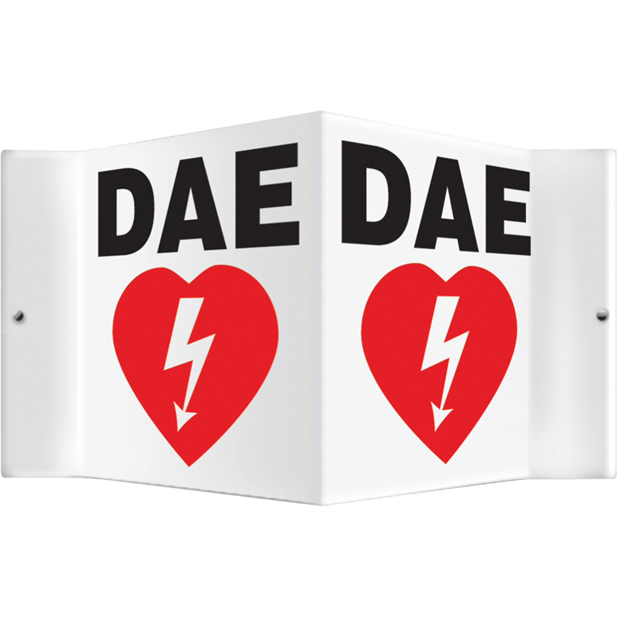 Enseigne ProjectionMC « DAE », 6" x 8-1/2", Plastique, Français avec pictogramme
