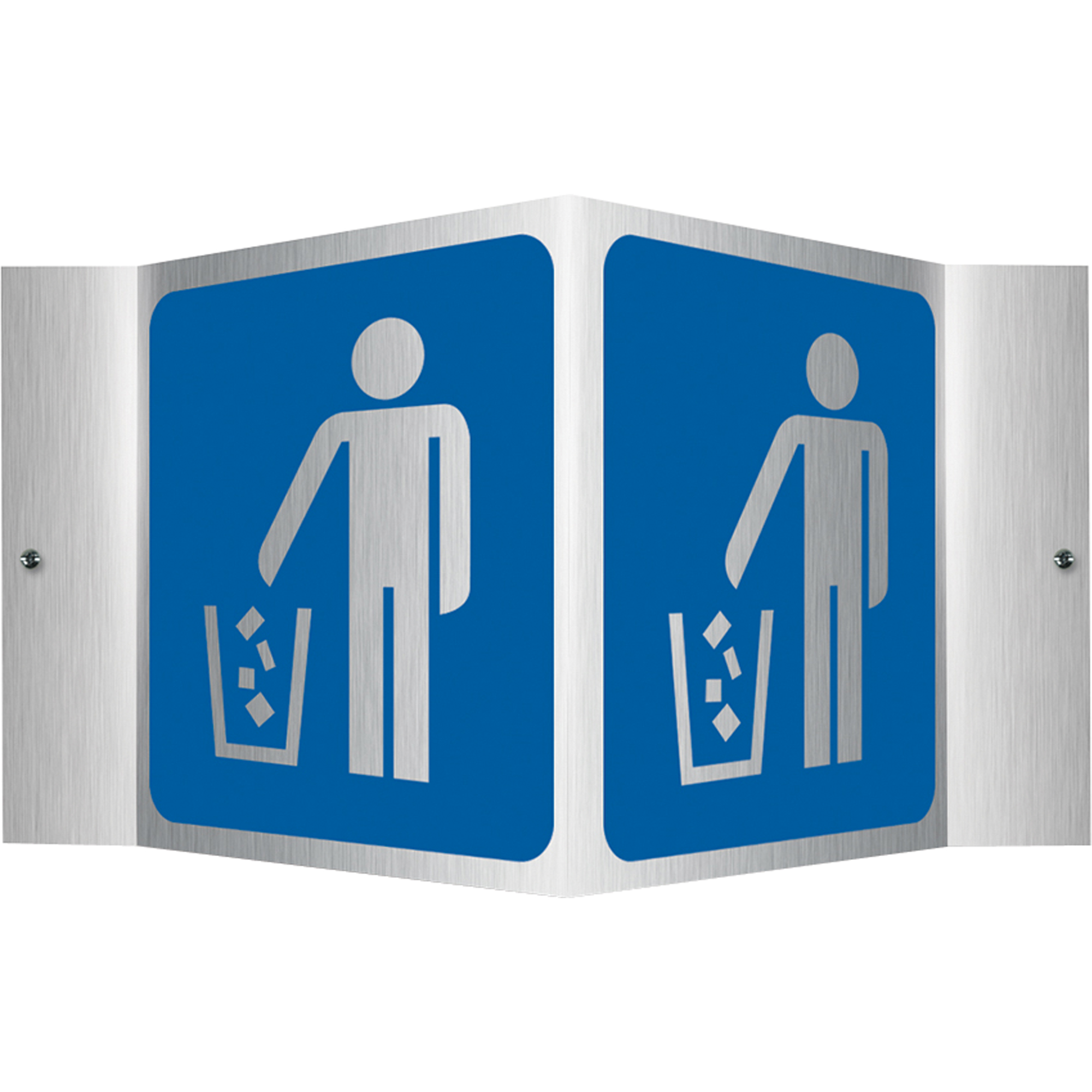 Enseigne ProjectionMC - élimination des déchets, 6" x 5", Aluminium, Pictogramme