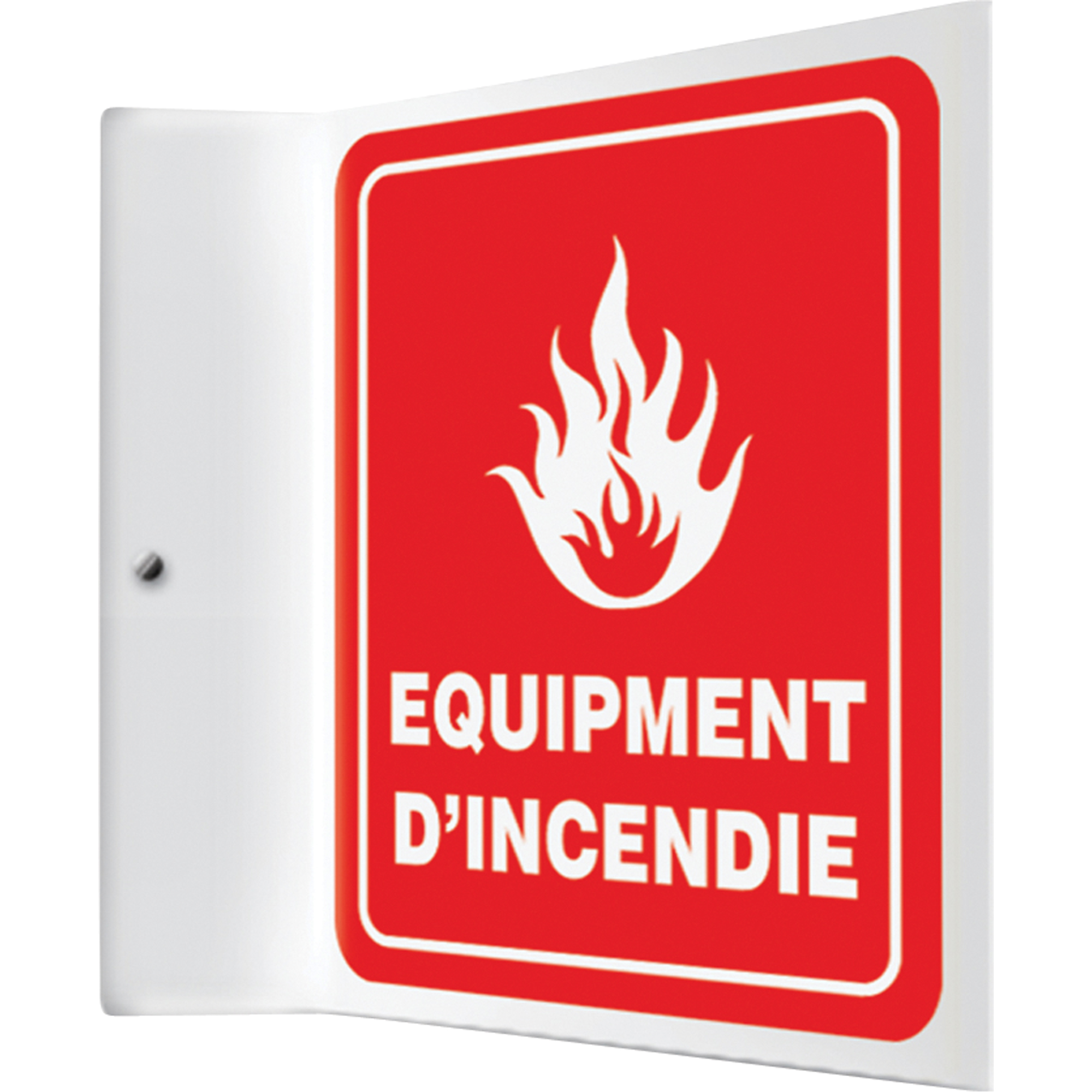 Enseigne ProjectionMC « Équipement d'incendie », 8" x 8", Plastique, Français avec pictogramme