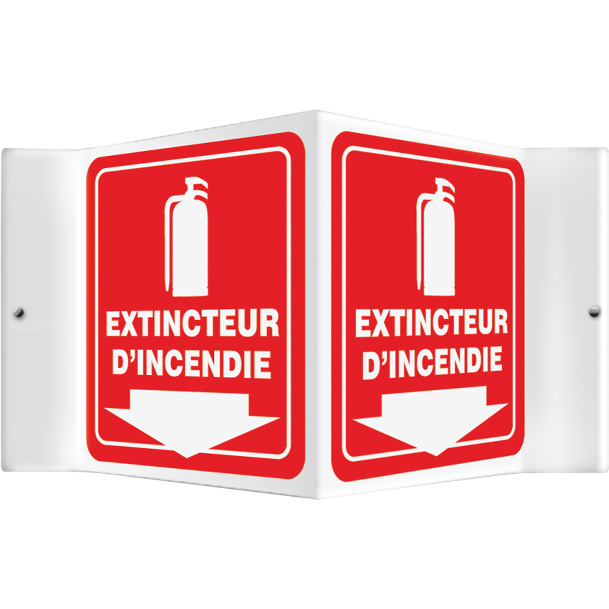 Enseigne ProjectionMC « Extincteur d'incendie », 6" x 5", Plastique, Français avec pictogramme