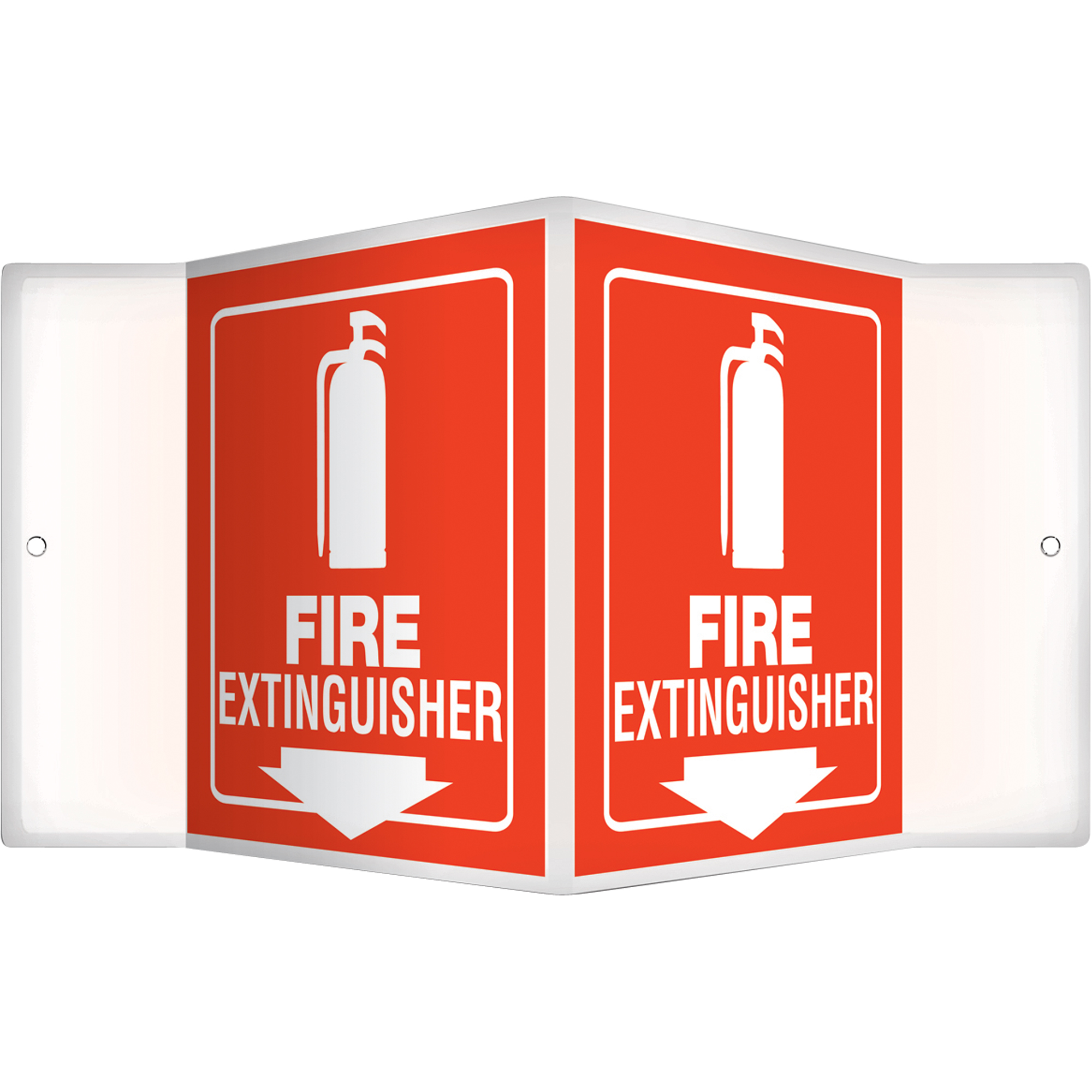 Enseigne ProjectionMC « Fire Extinguisher », 6" x 5", Plastique, Anglais avec pictogramme