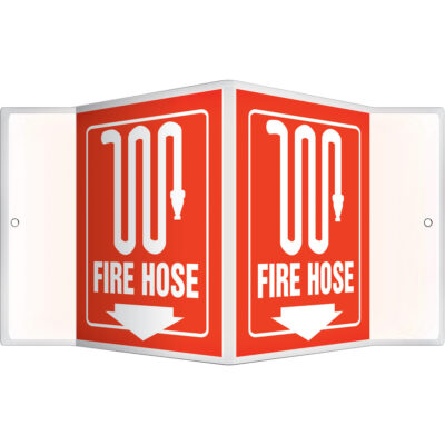 Enseigne ProjectionMC « Fire Hose », 6" x 5", Plastique, Anglais avec pictogramme