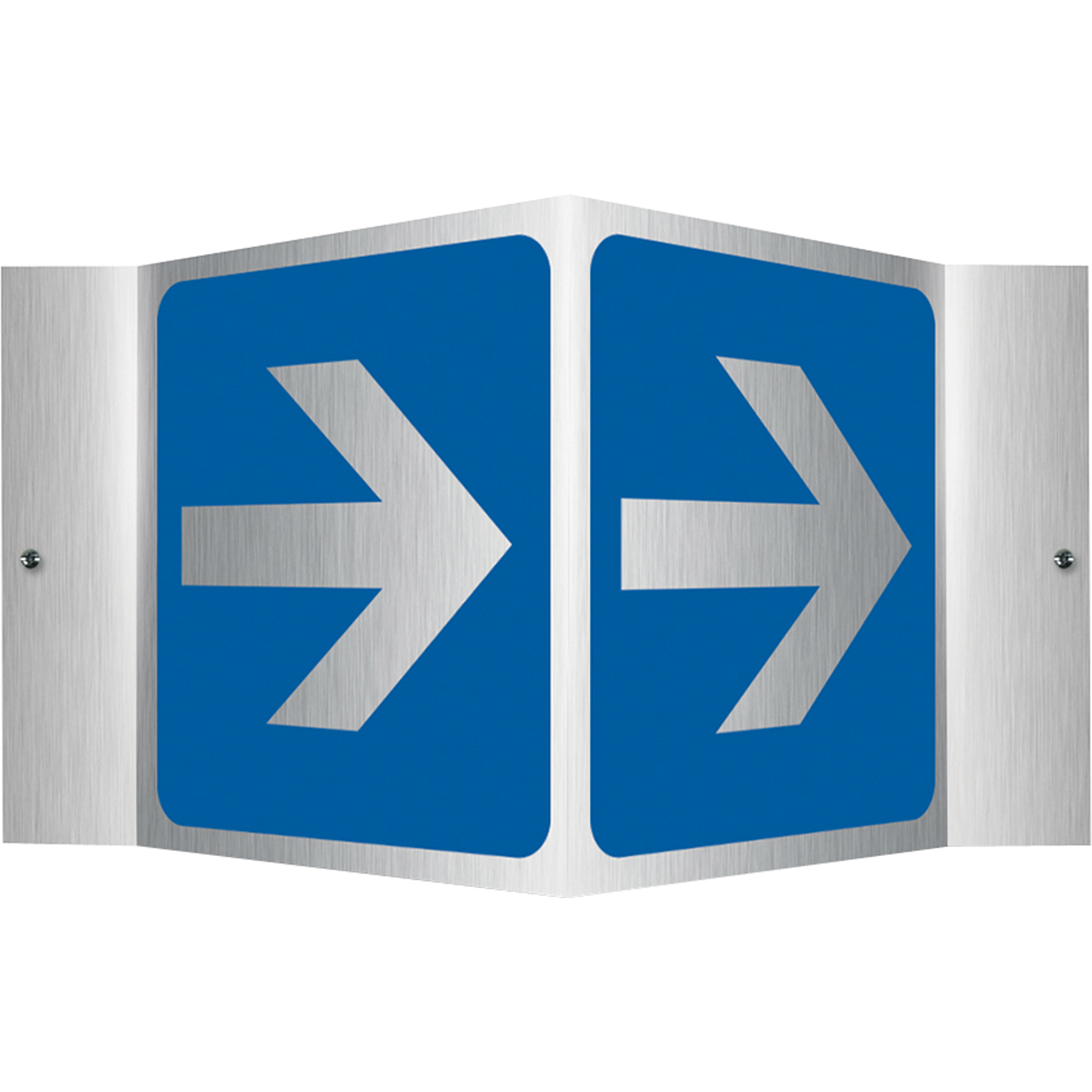 Enseigne ProjectionMC - flèche, 6" x 5", Aluminium, Pictogramme