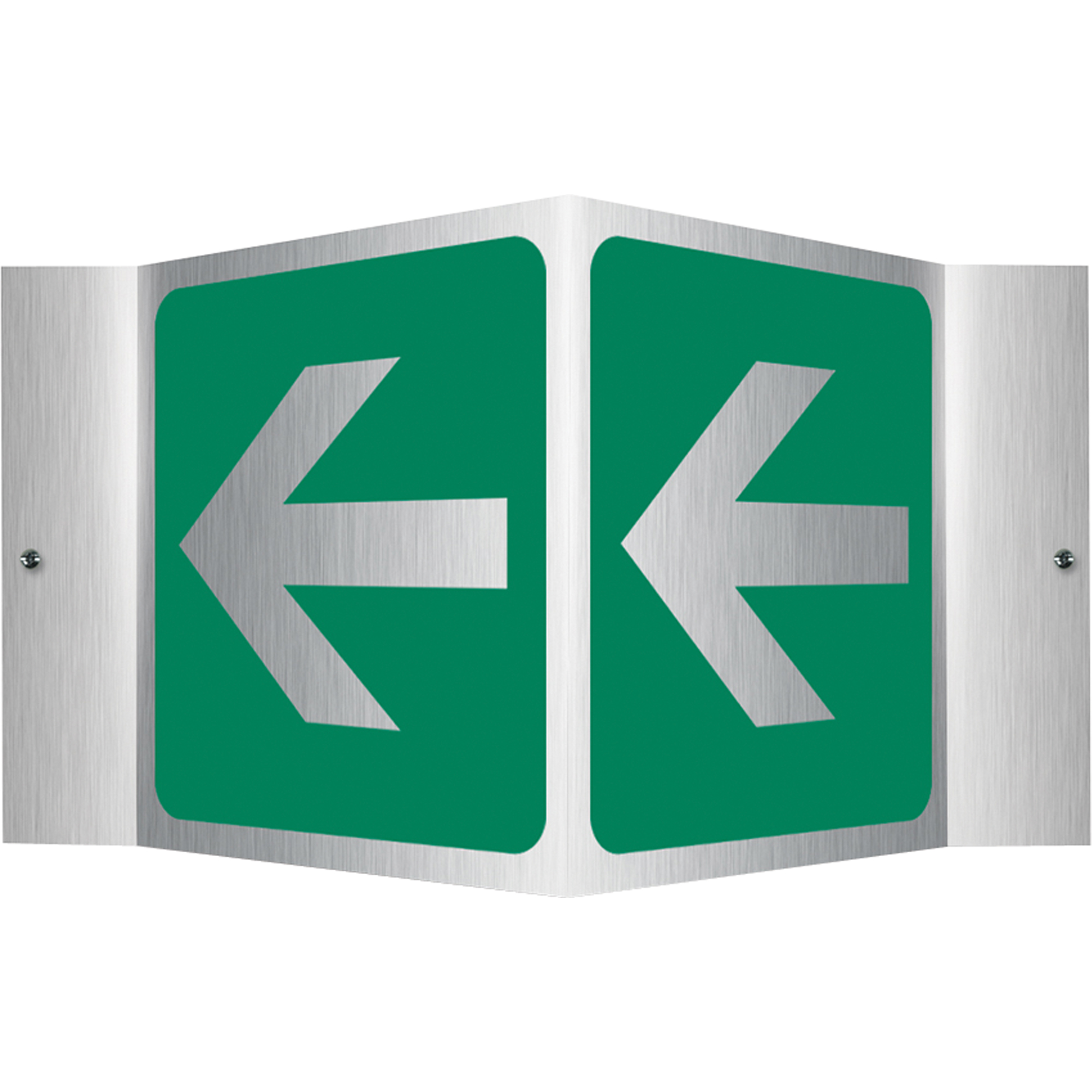 Enseigne ProjectionMC - flèche, 6" x 5", Aluminium, Pictogramme