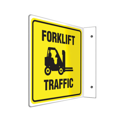 Enseigne ProjectionMC « Forklift Traffic », 8" x 8", Plastique, Anglais avec pictogramme