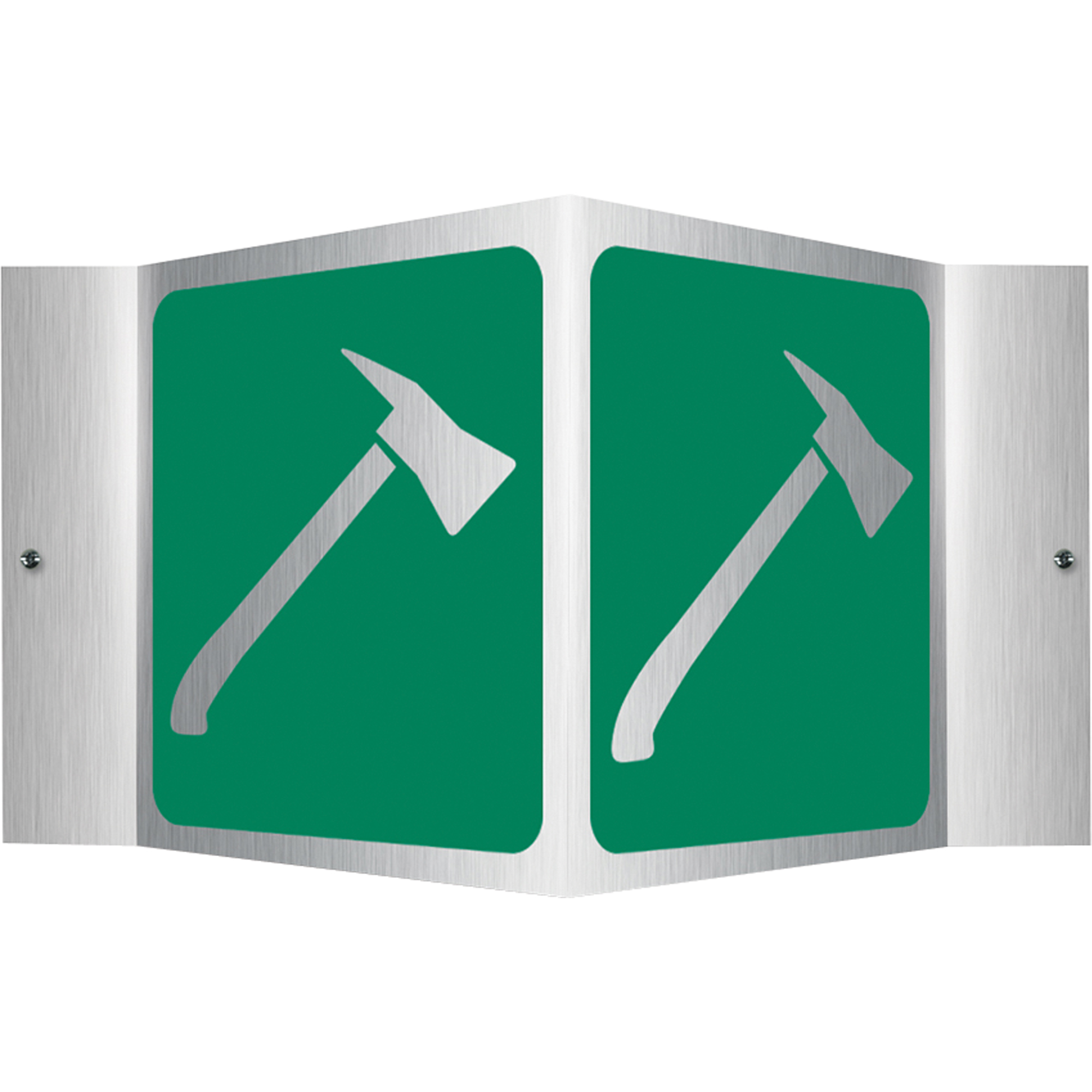 Enseigne ProjectionMC - hache d'incendie, 6" x 5", Aluminium, Pictogramme