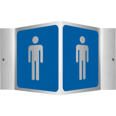 Enseigne ProjectionMC - hommes, 6" x 5", Aluminium, Pictogramme