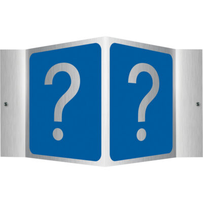 Enseigne ProjectionMC - information, 6" x 5", Aluminium, Pictogramme