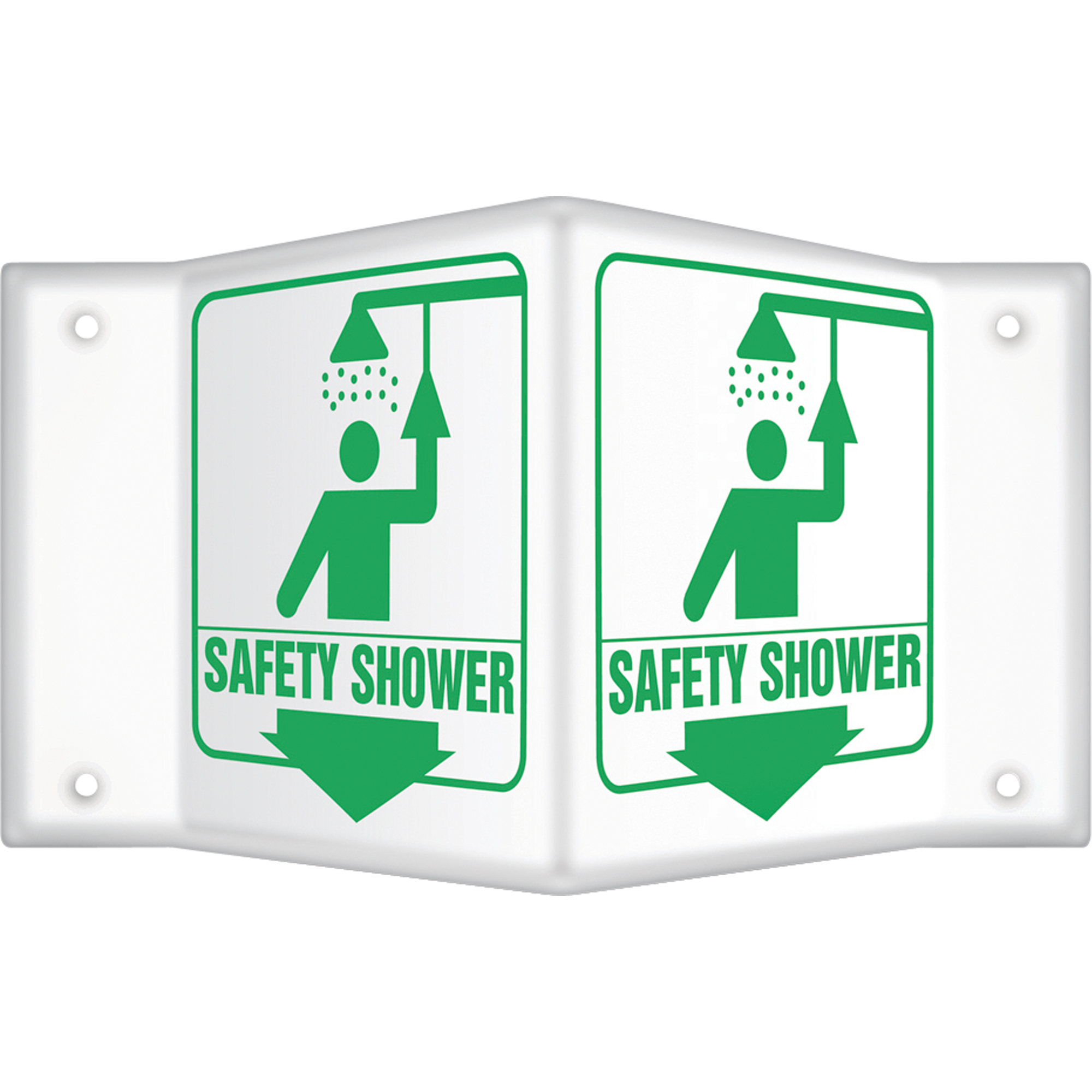 Enseigne ProjectionMC « Safety Shower », 6" x 5", Plastique, Anglais avec pictogramme