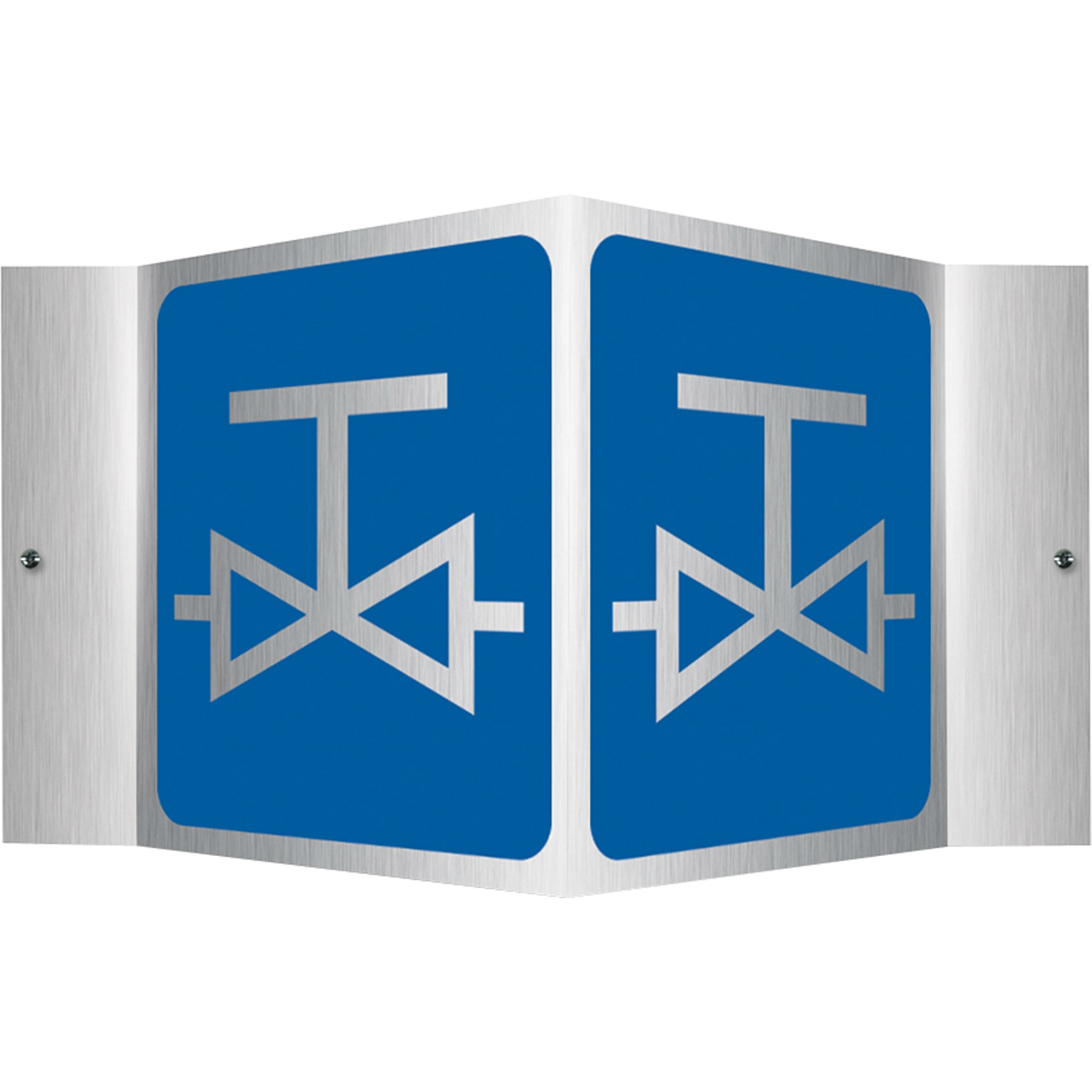 Enseigne ProjectionMC - soupape, 6" x 5", Aluminium, Pictogramme
