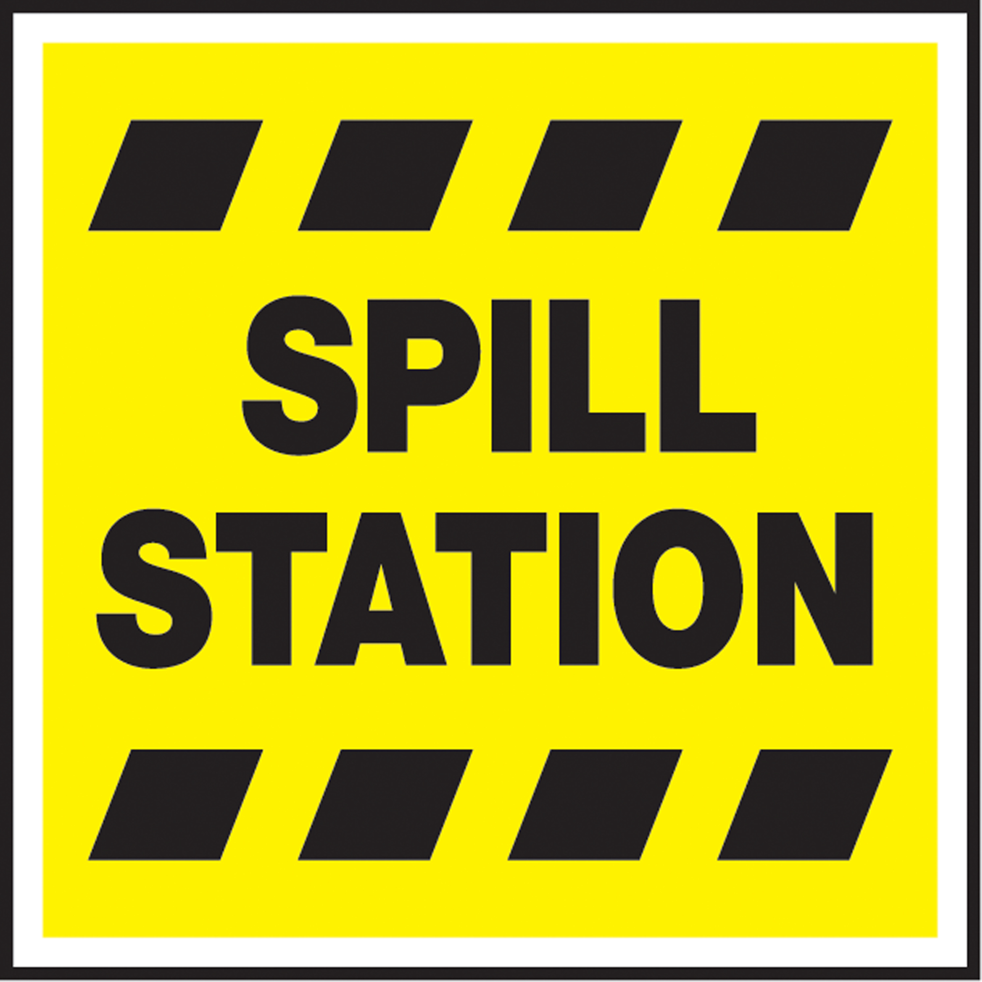 Enseigne ProjectionMC « Spill Station », 6" x 5", Plastique, Anglais