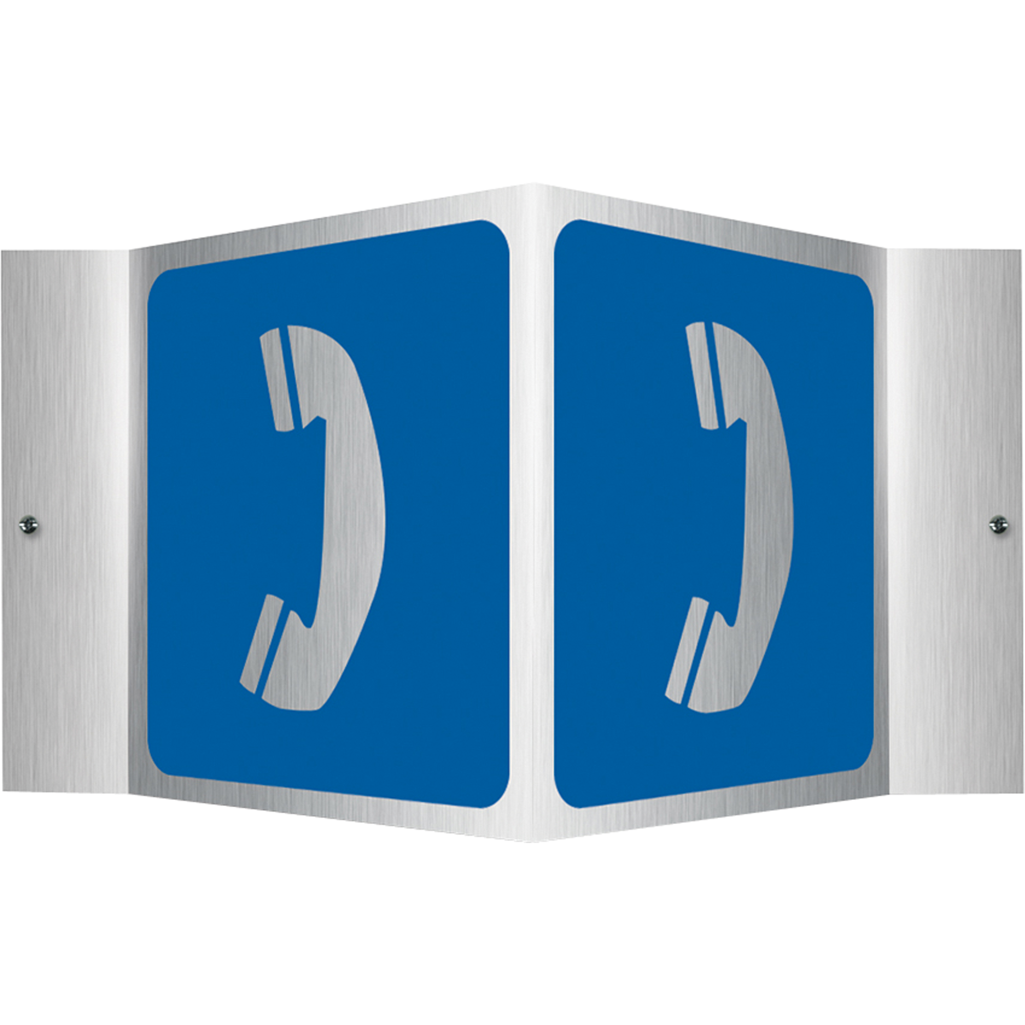 Enseigne ProjectionMC - téléphone, 6" x 5", Aluminium, Pictogramme