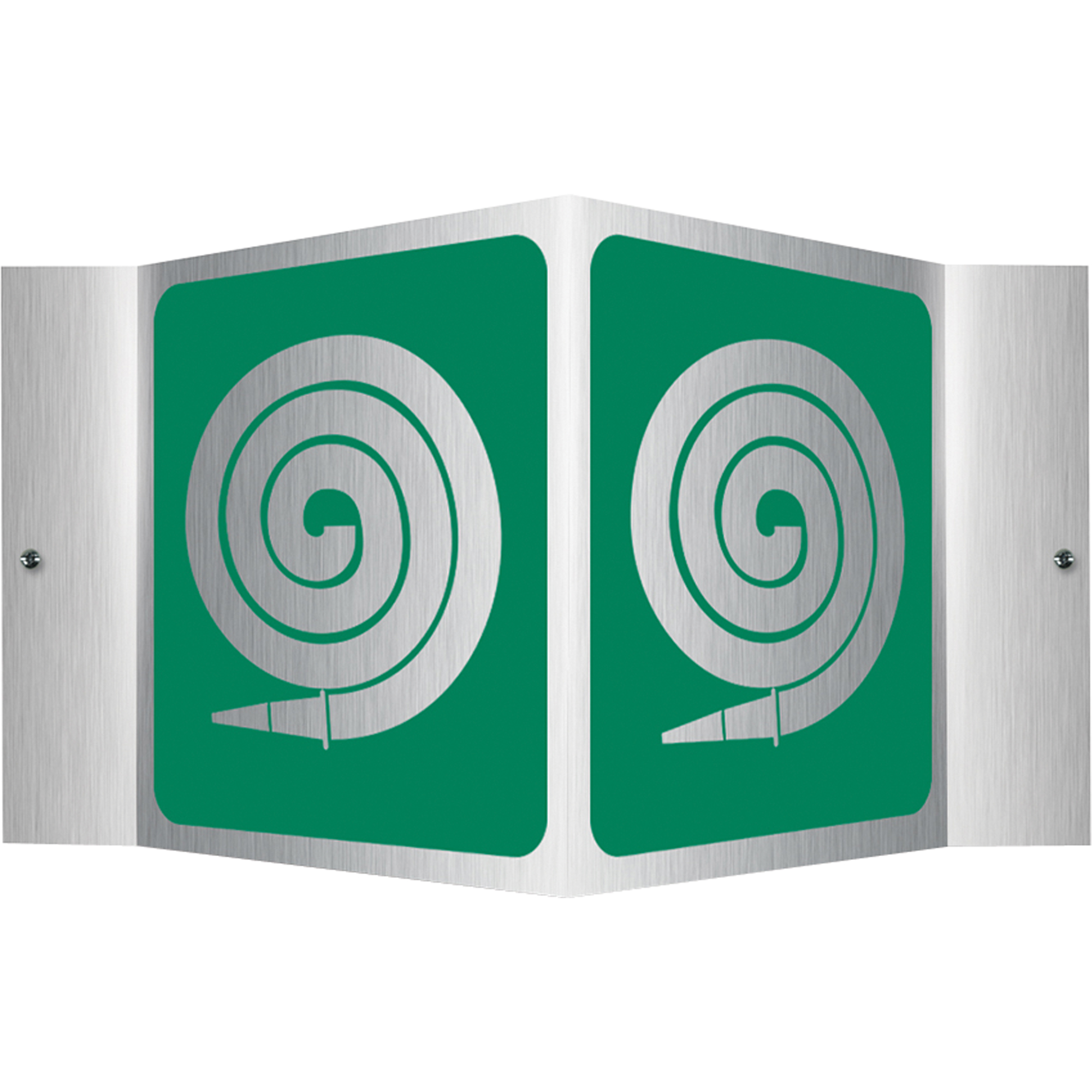 Enseigne ProjectionMC - tuyau d'incendie, 6" x 5", Aluminium, Pictogramme