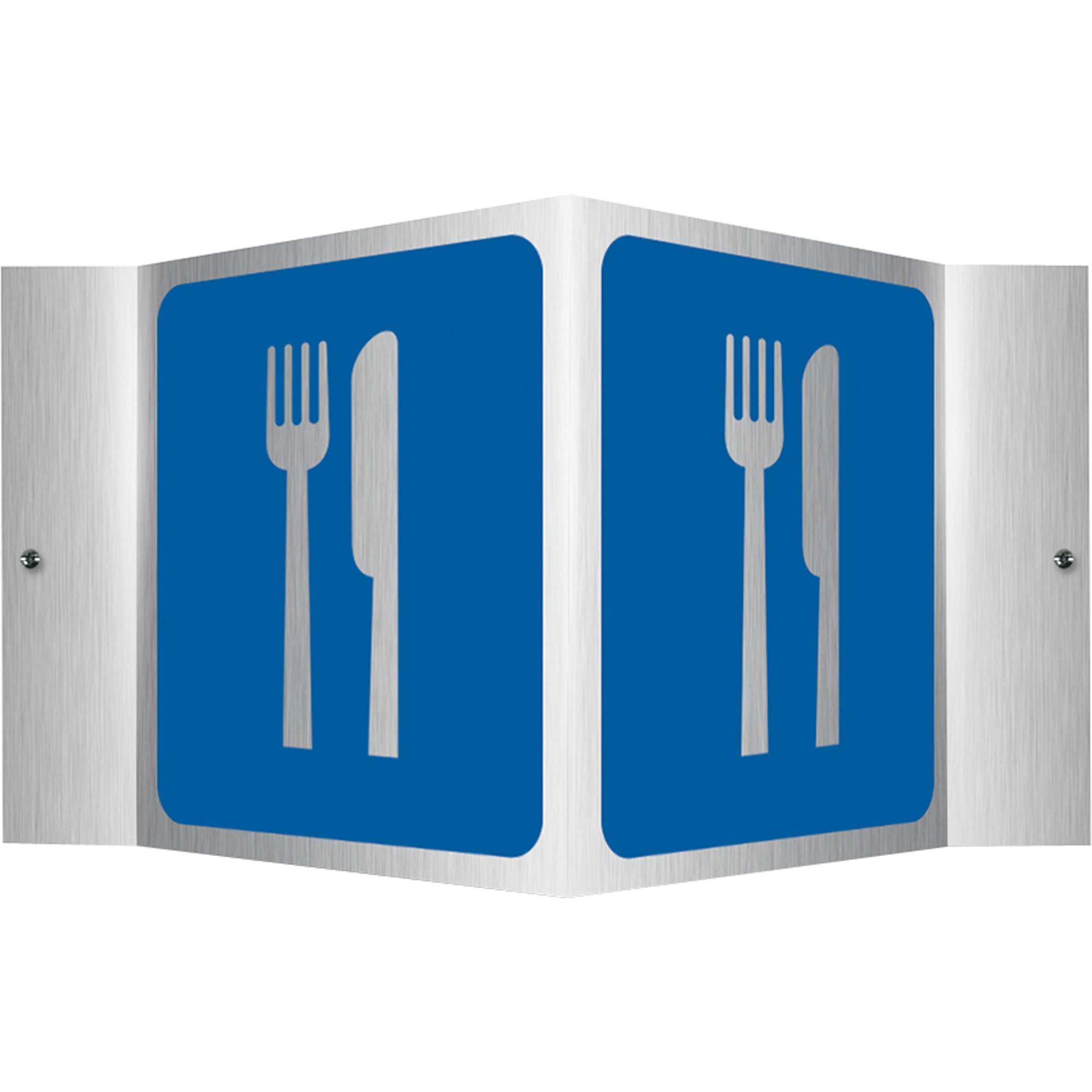 Enseigne ProjectionMC - Zone repas, 6" x 5", Aluminium, Pictogramme