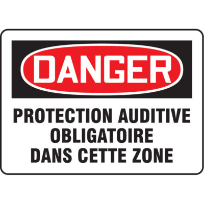 Enseigne « Protection auditive », 10" x 14", Vinyle, Français